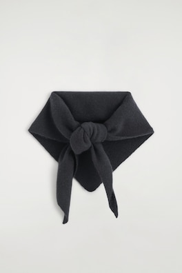 PURE CASHMERE TRIANGLE SCARF — NAVY 4