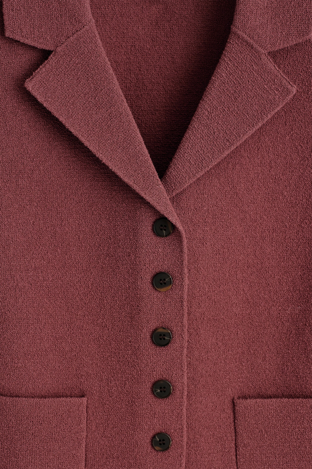 BOUCLÉ-KNIT WAISTCOAT — RUST