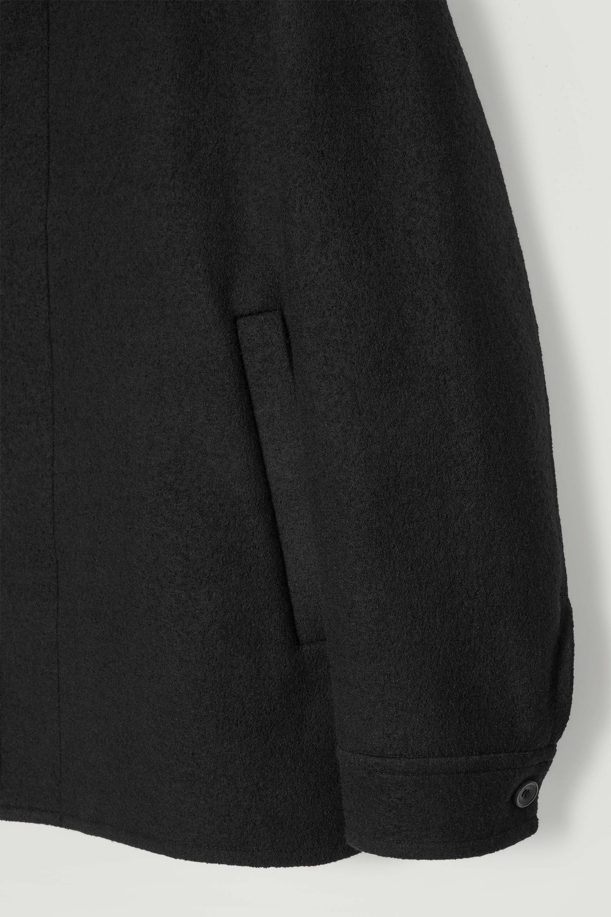 FELTED WOOL JACKET - BLACK | COS US