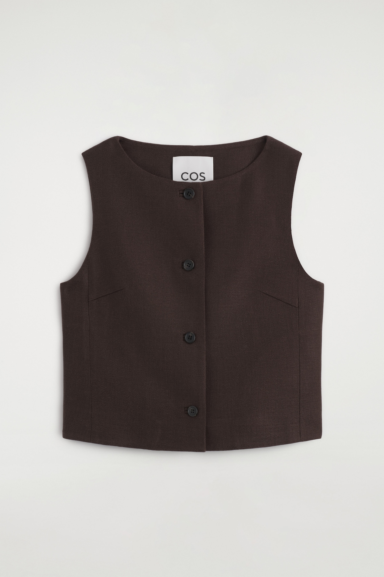 TAILORED WAISTCOAT — BROWN