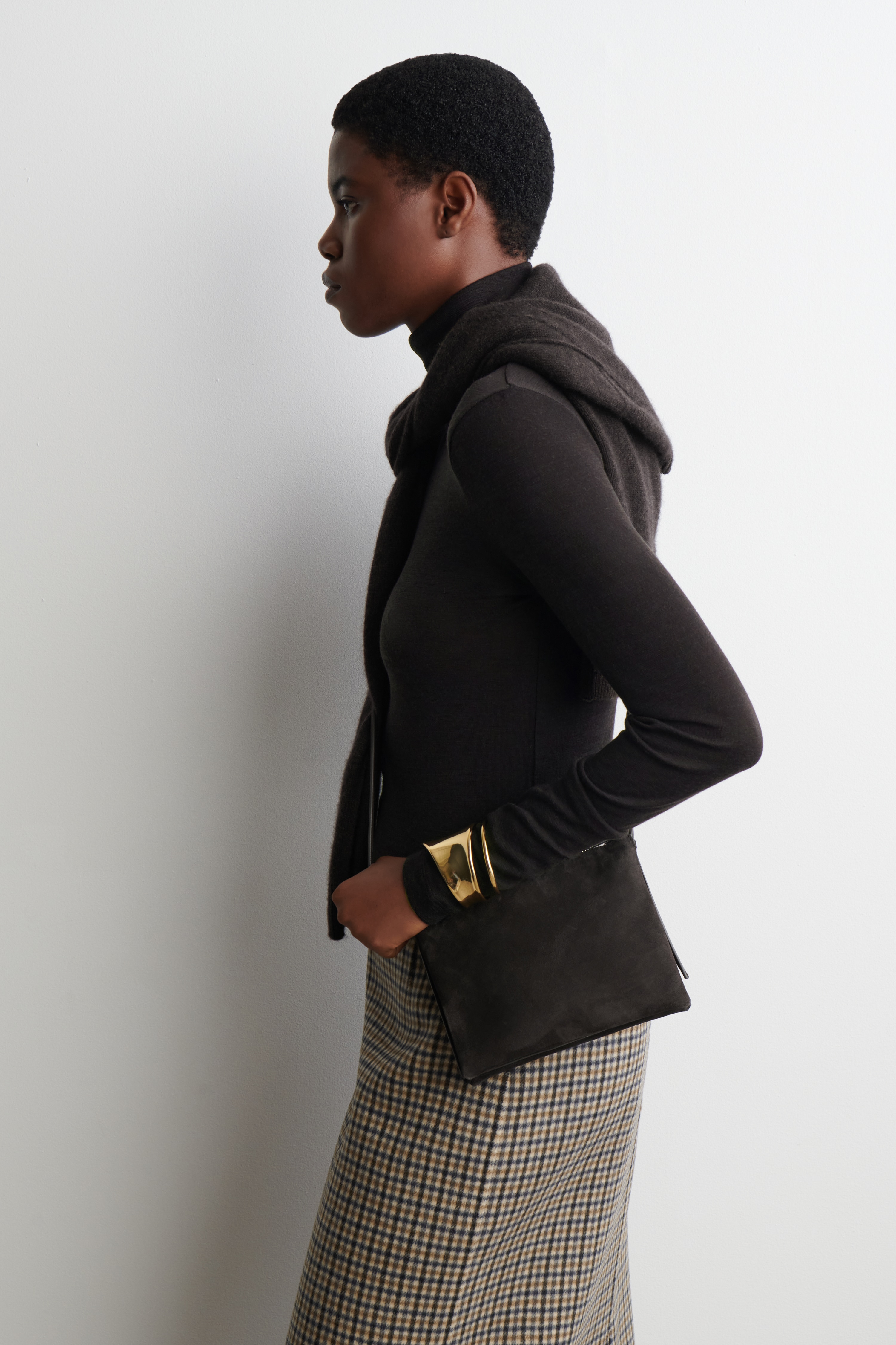 TROVE CROSSBODY BAG - SUEDE - BROWN