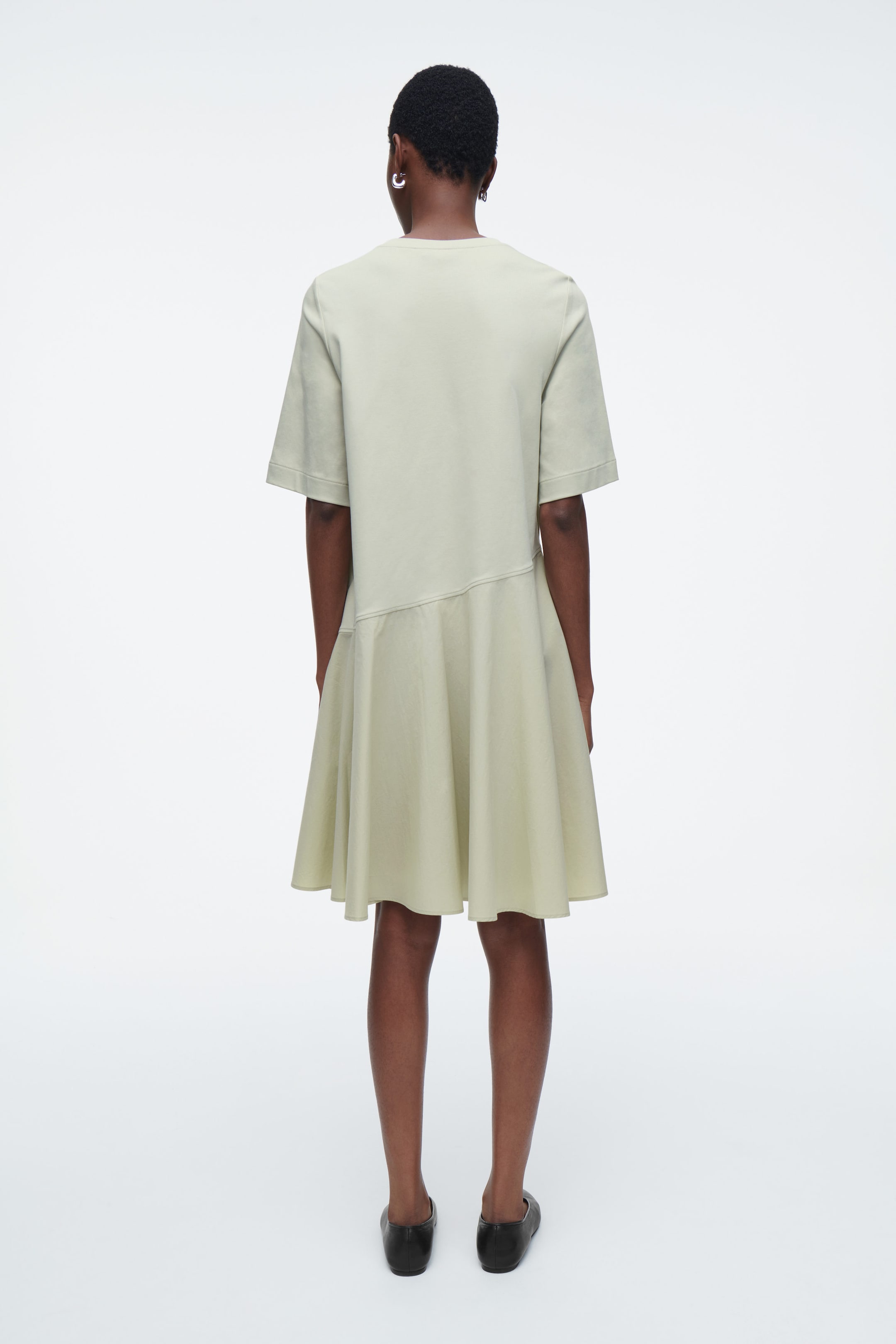 ASYMMETRIC MINI T-SHIRT DRESS