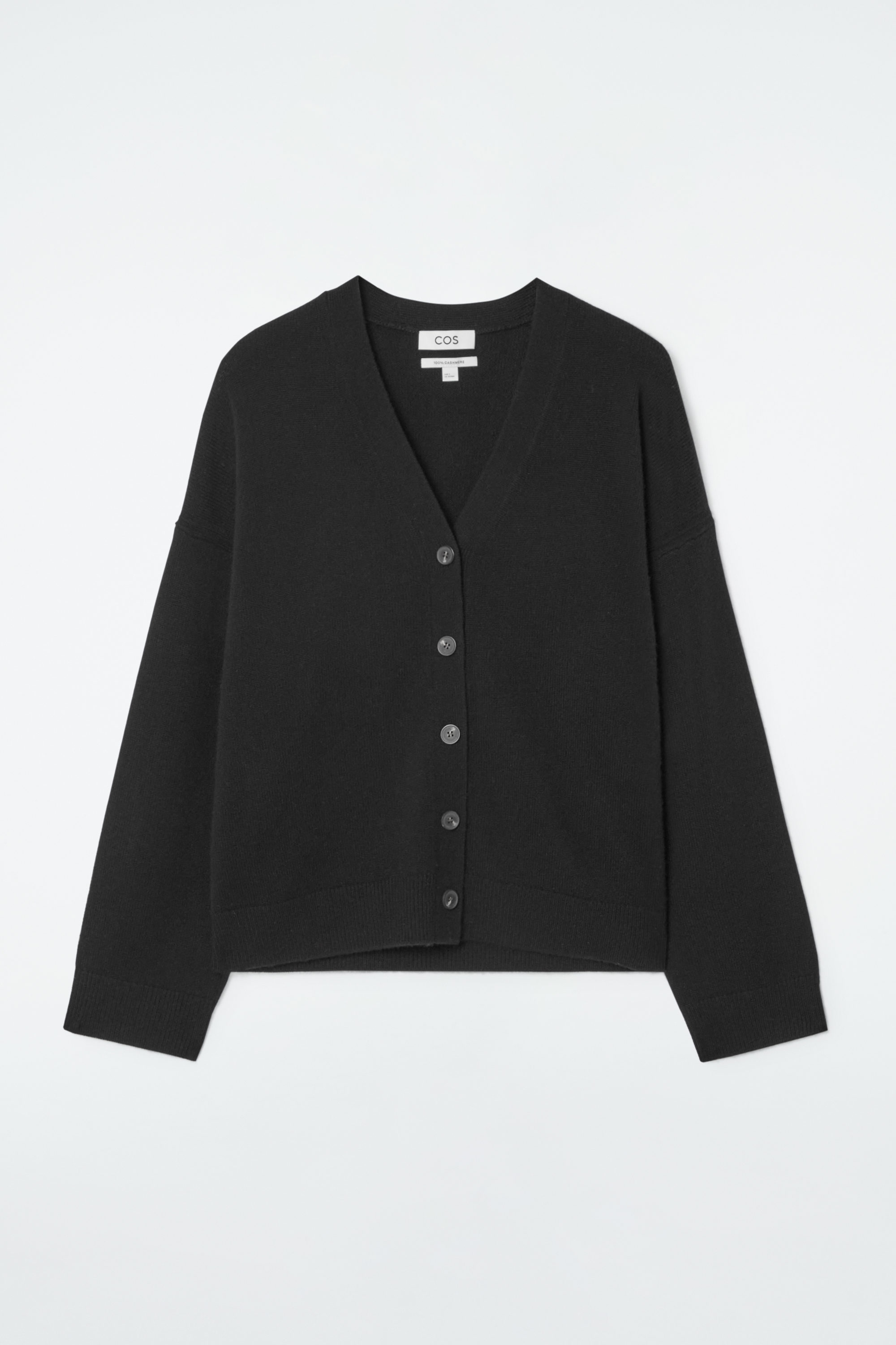 PURE CASHMERE CARDIGAN - BLACK | COS