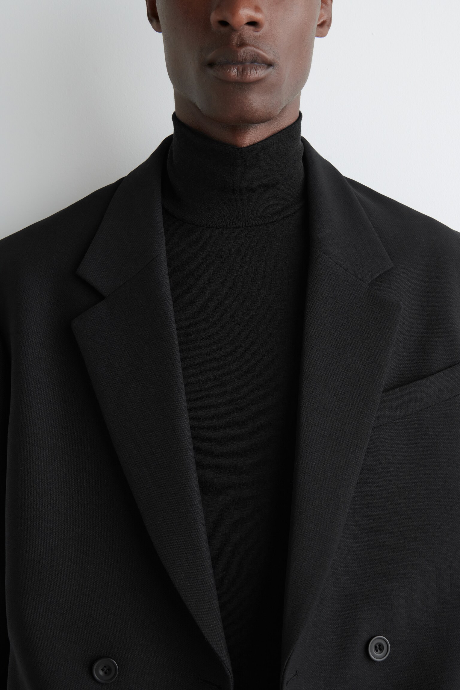 JERSEY FINO DE LANA SLIM FIT - NEGRO/MARRÓN OSCURO - 3
