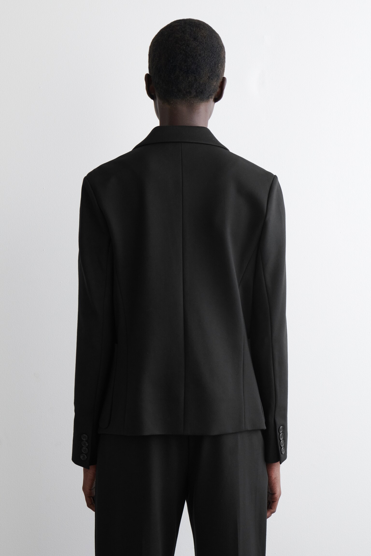BLAZER SLIM-FIT DE BOTONADURA SENCILLA - NEGRO - 3