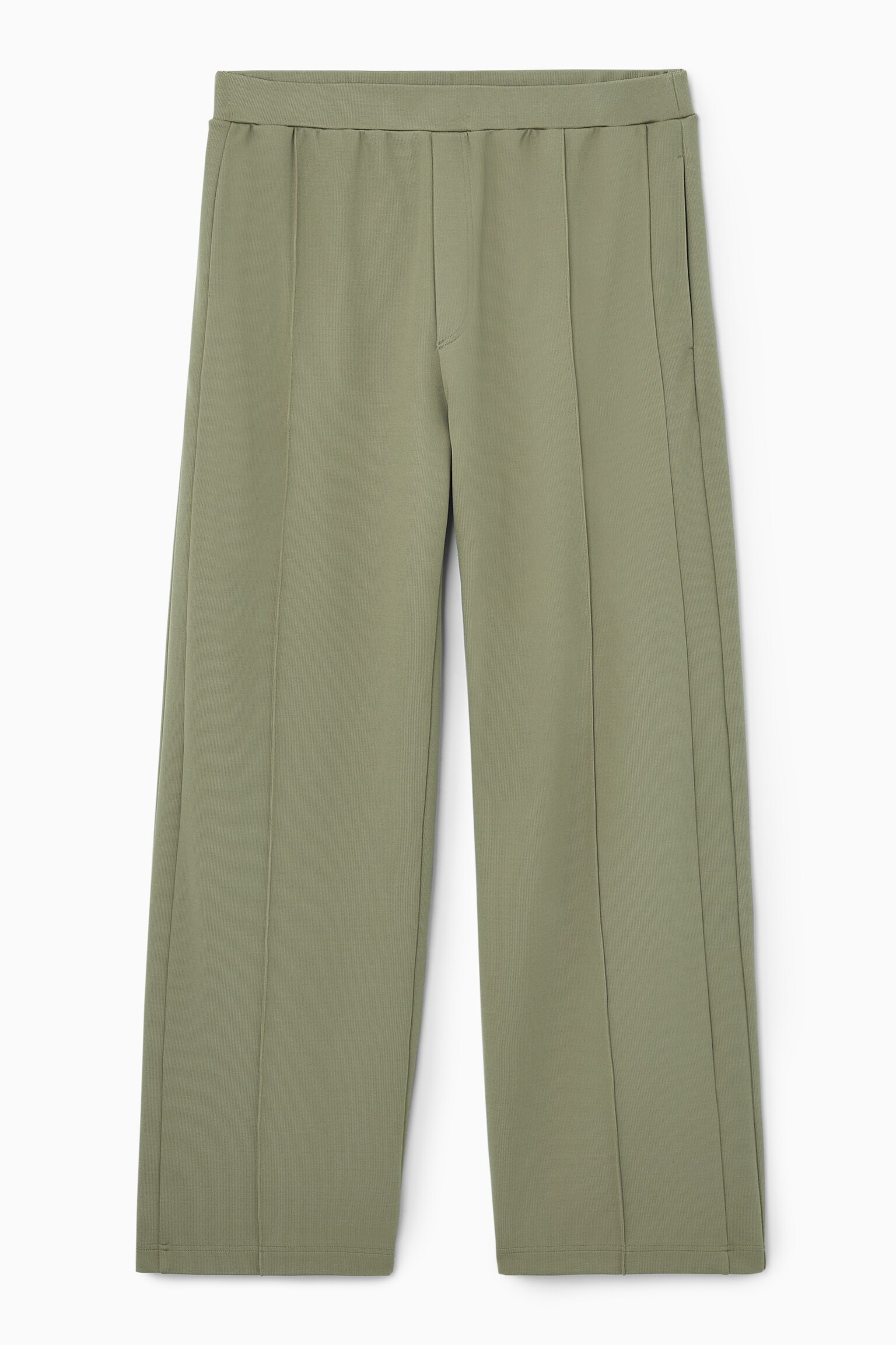 PINTUCKED STRAIGHT-LEG TROUSERS - GREEN/BLACK/NAVY