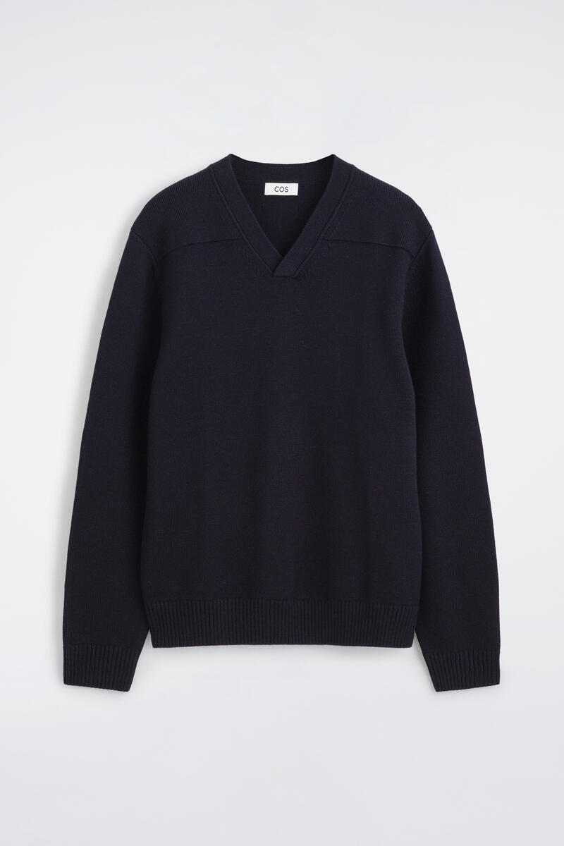 Merino Wool V-Neck Sweater