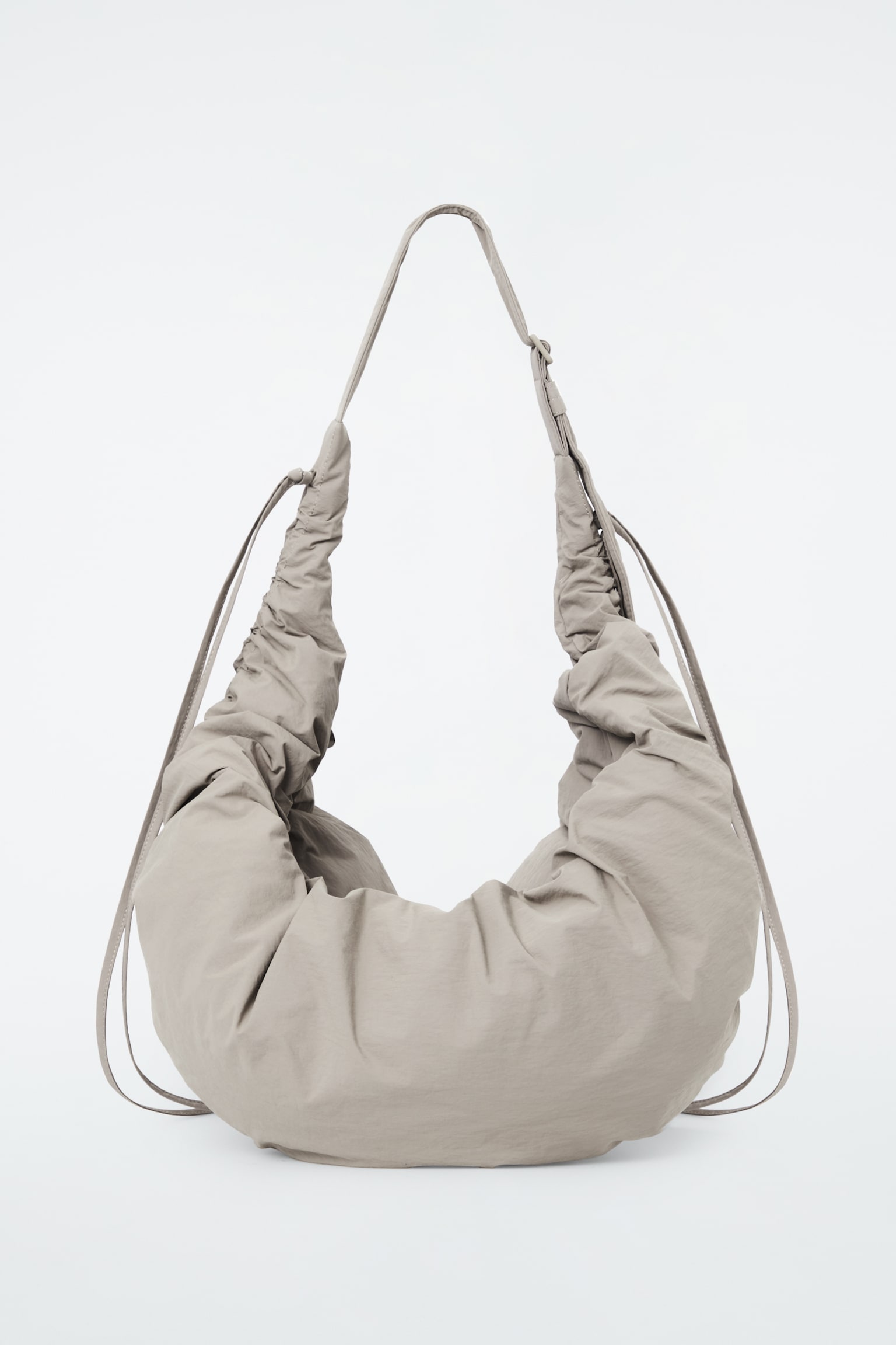 CANOPY OVERSIZED CROSSBODY BAG - NYLON - STONE/BLACK