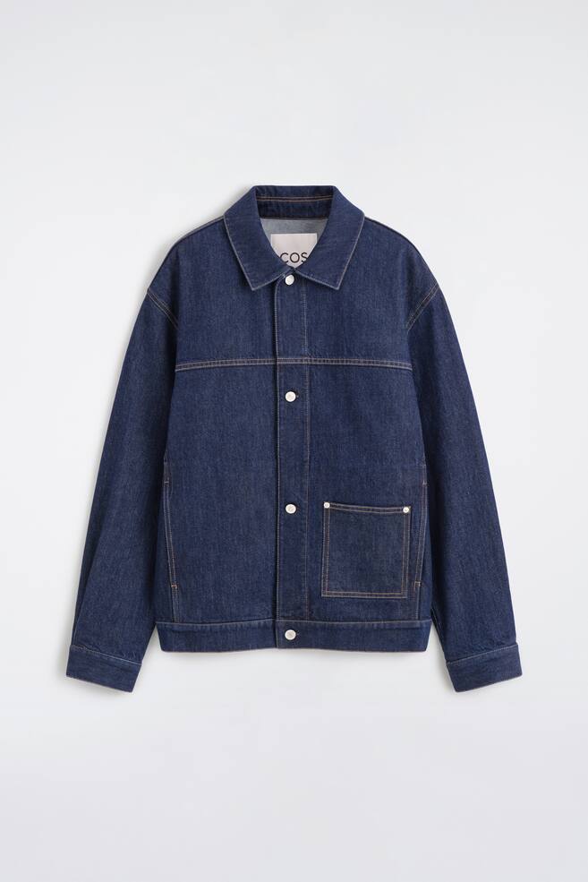 DENIM SHIRT JACKET - DARK BLUE - 1