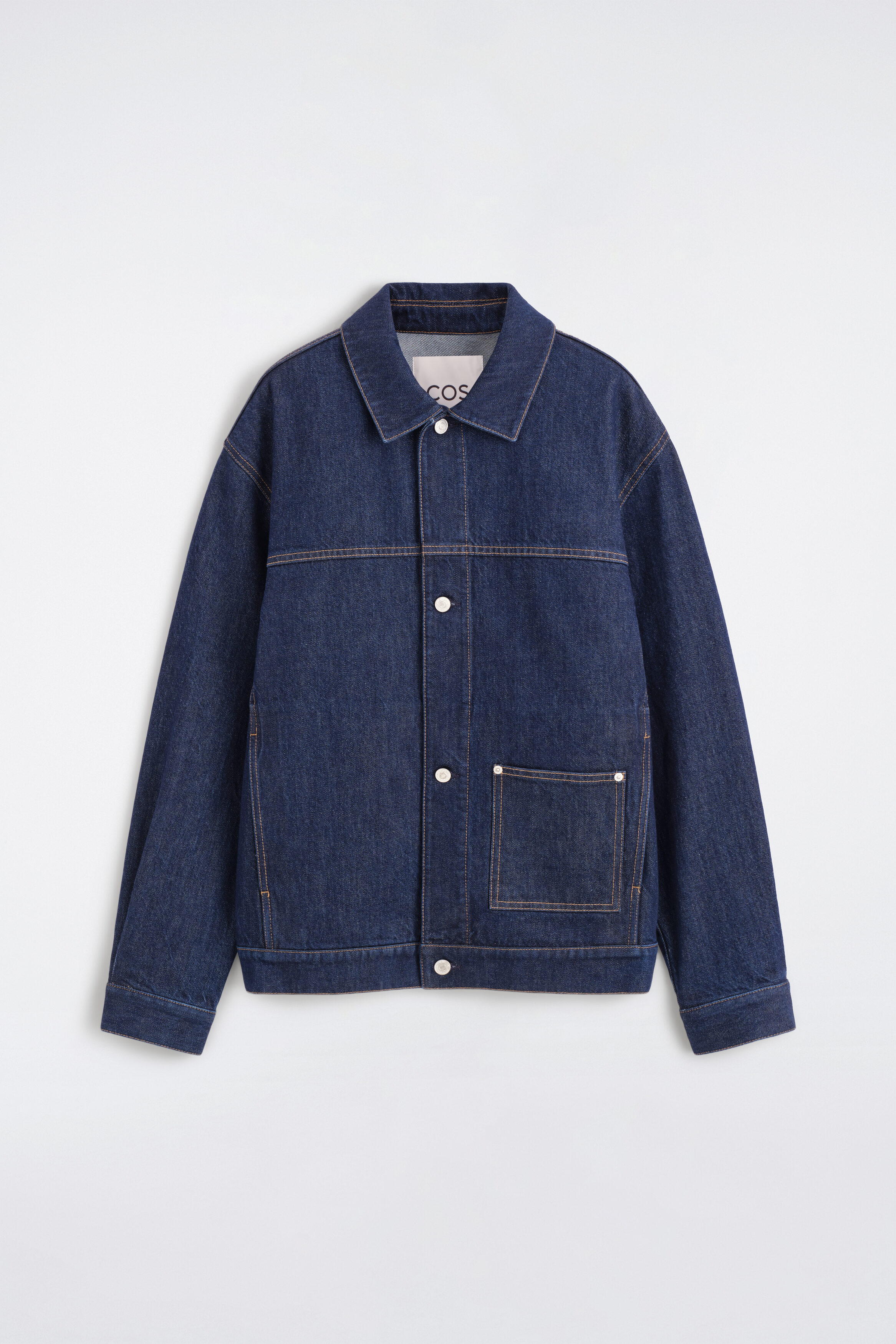 DENIM SHIRT JACKET - DARK BLUE | COS US