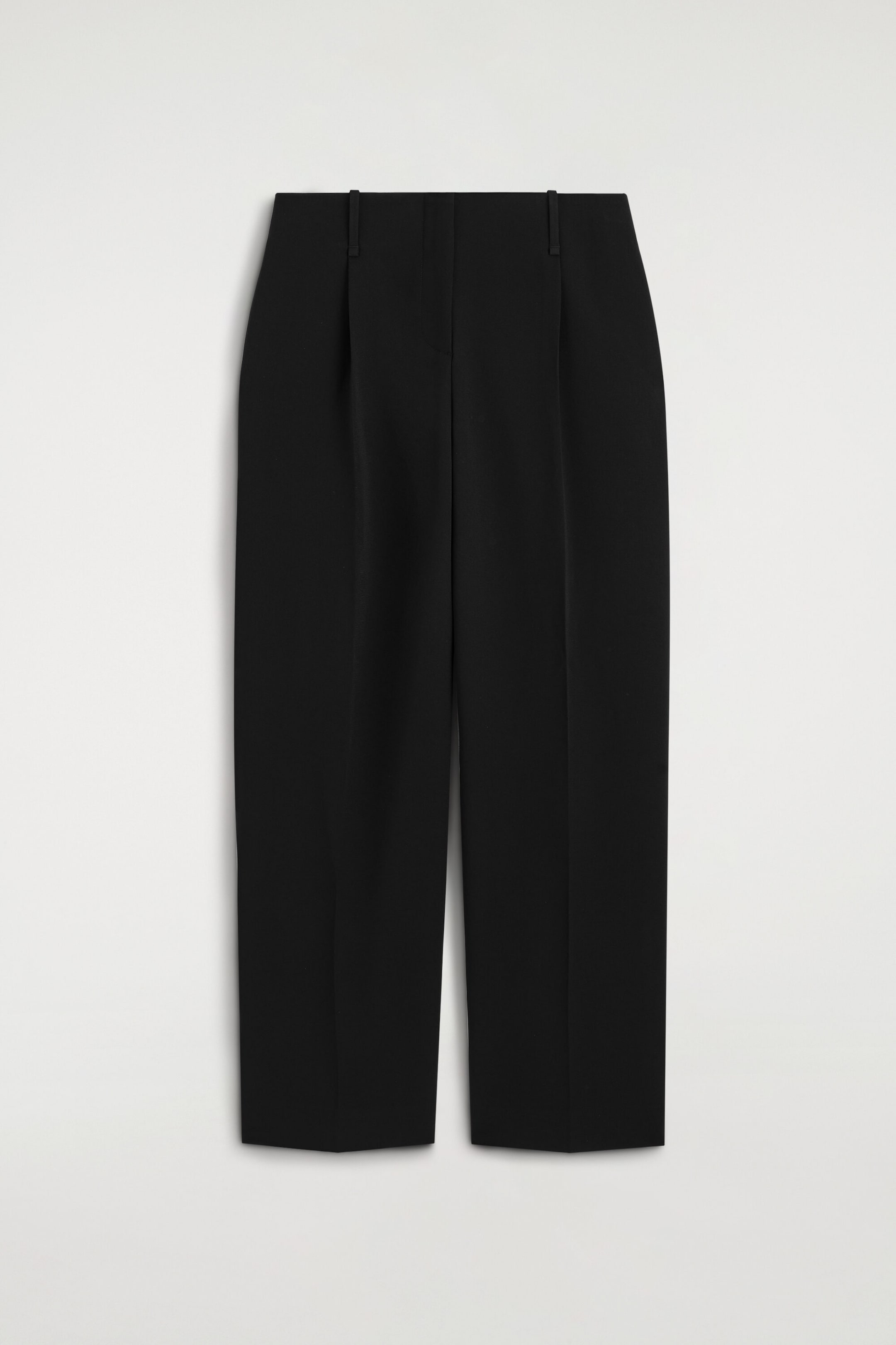 PLEATED CREPE STRAIGHT-LEG PANTS