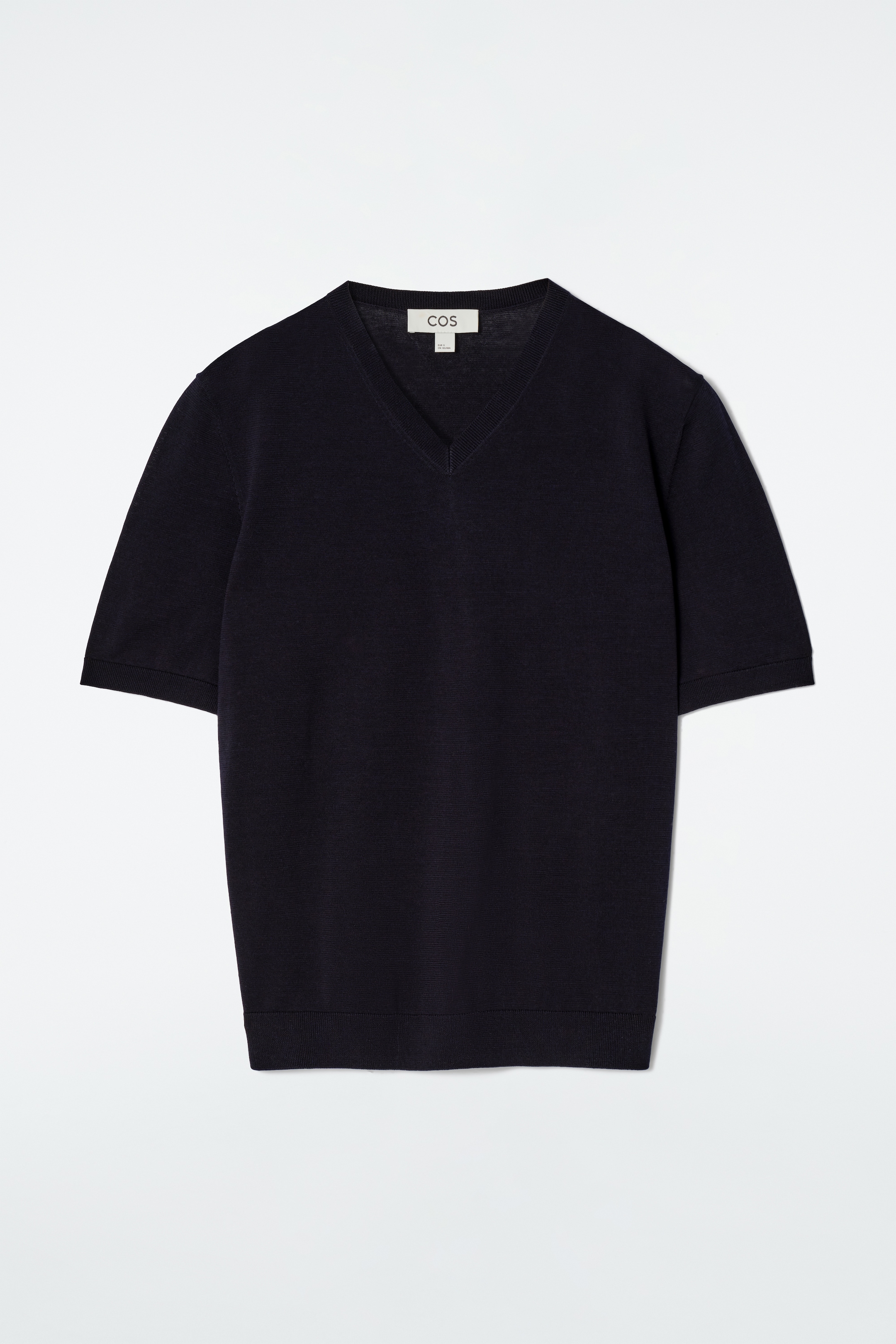 Zobraziť väčší obrázok: Pletené bavlnené tričko s výstrihom do V - TMAVOMODRÁ - ŽENY | H&M SK 6