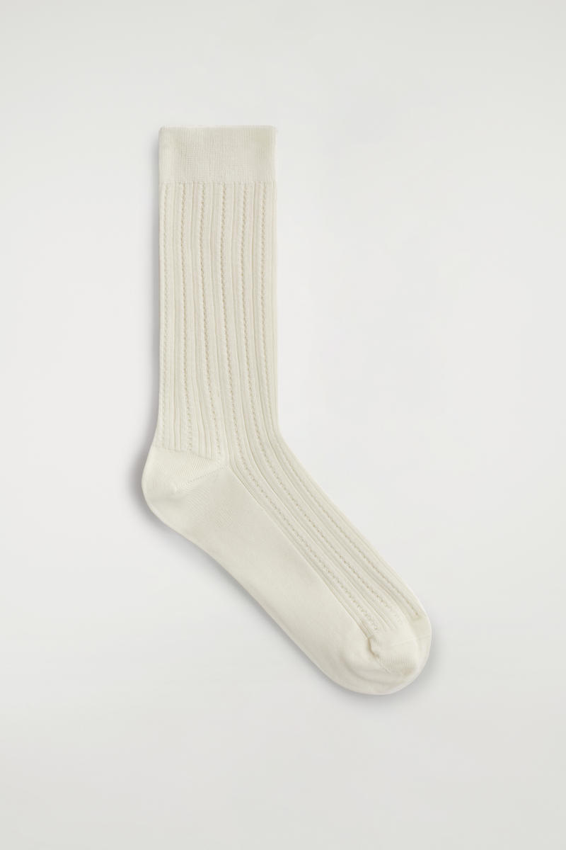 Pointelle-Knit Socks