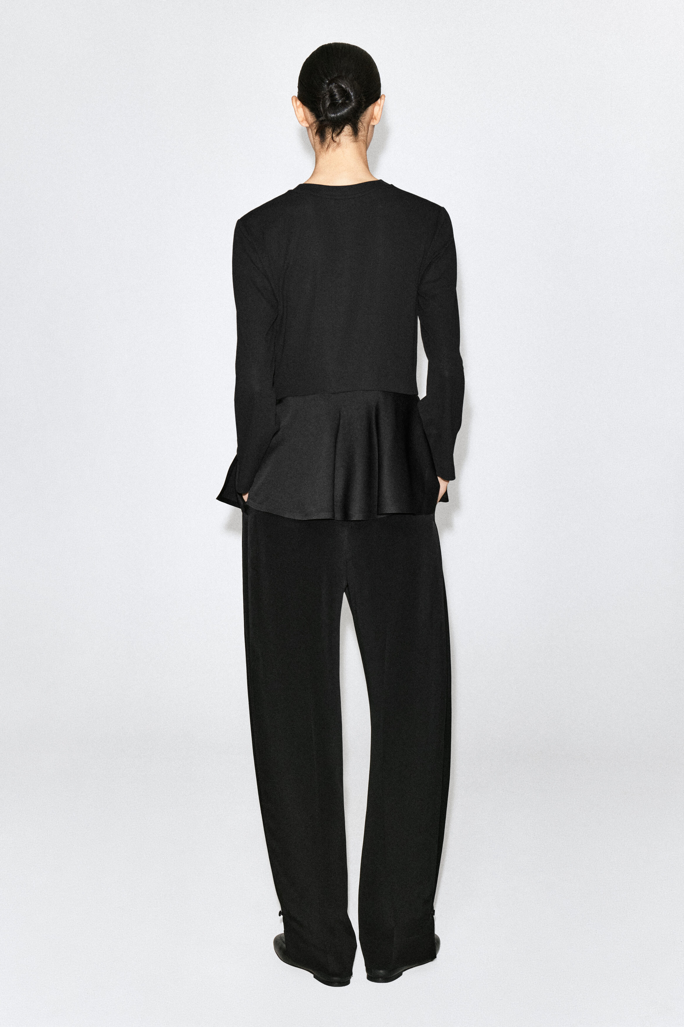 SATIN-PEPLUM JERSEY TOP thumbnail 6