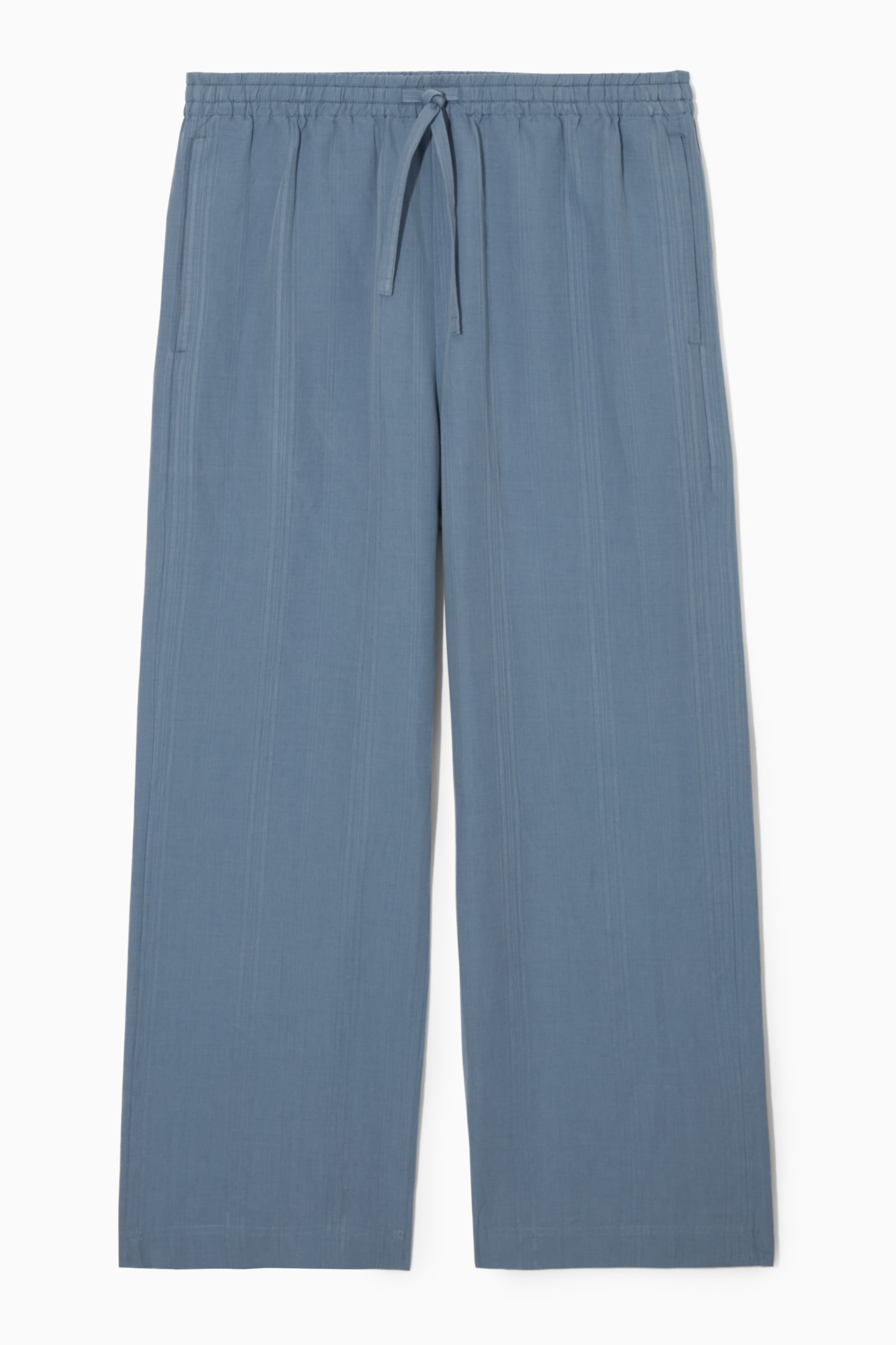 Vis større bilde: STRAIGHT-LEG TEXTURED LINEN TROUSERS - LIGHT BLUE - Men | H&M NO 1