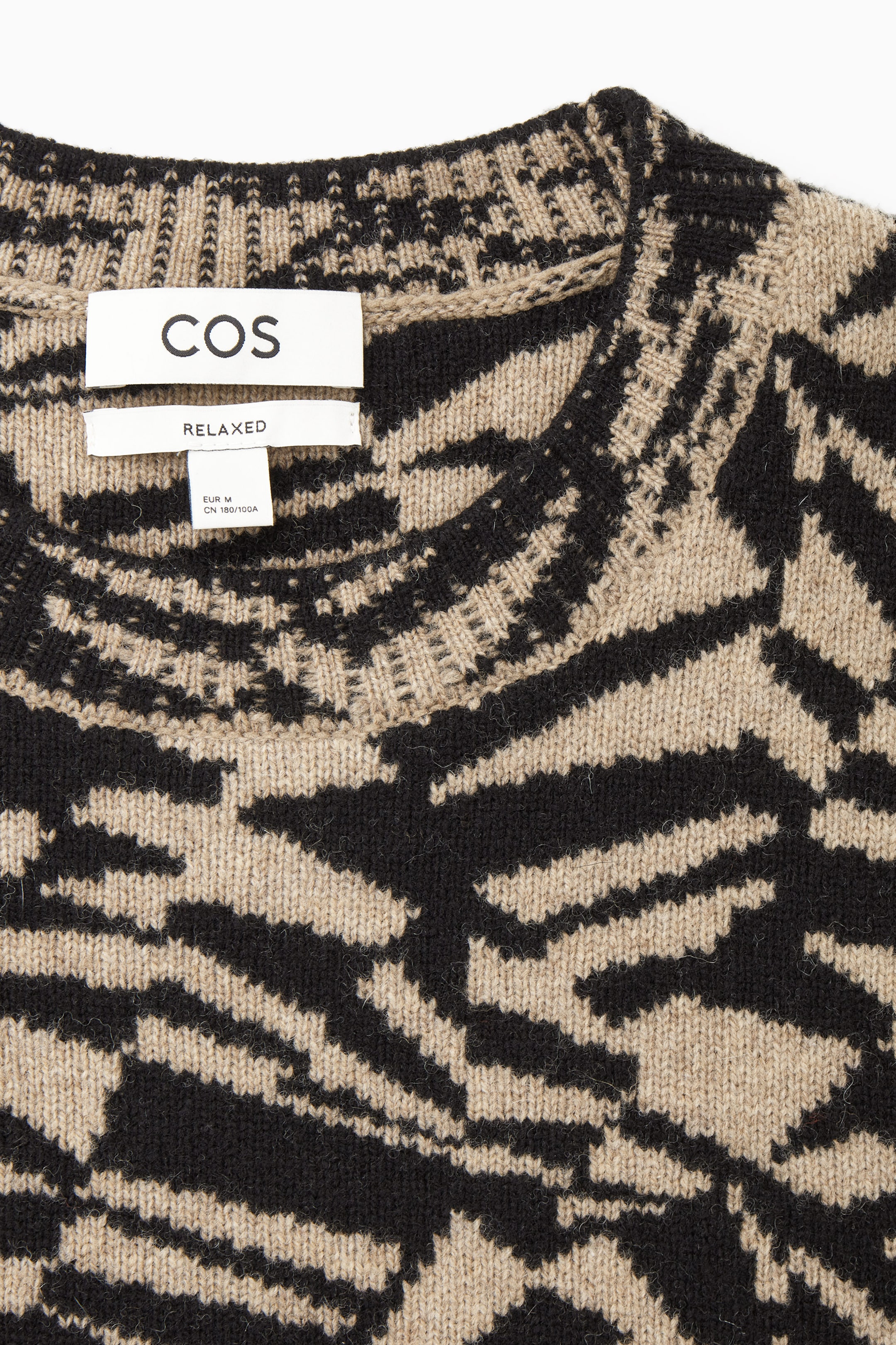 PULL JACQUARD GÉOMÉTRIQUE LAINE