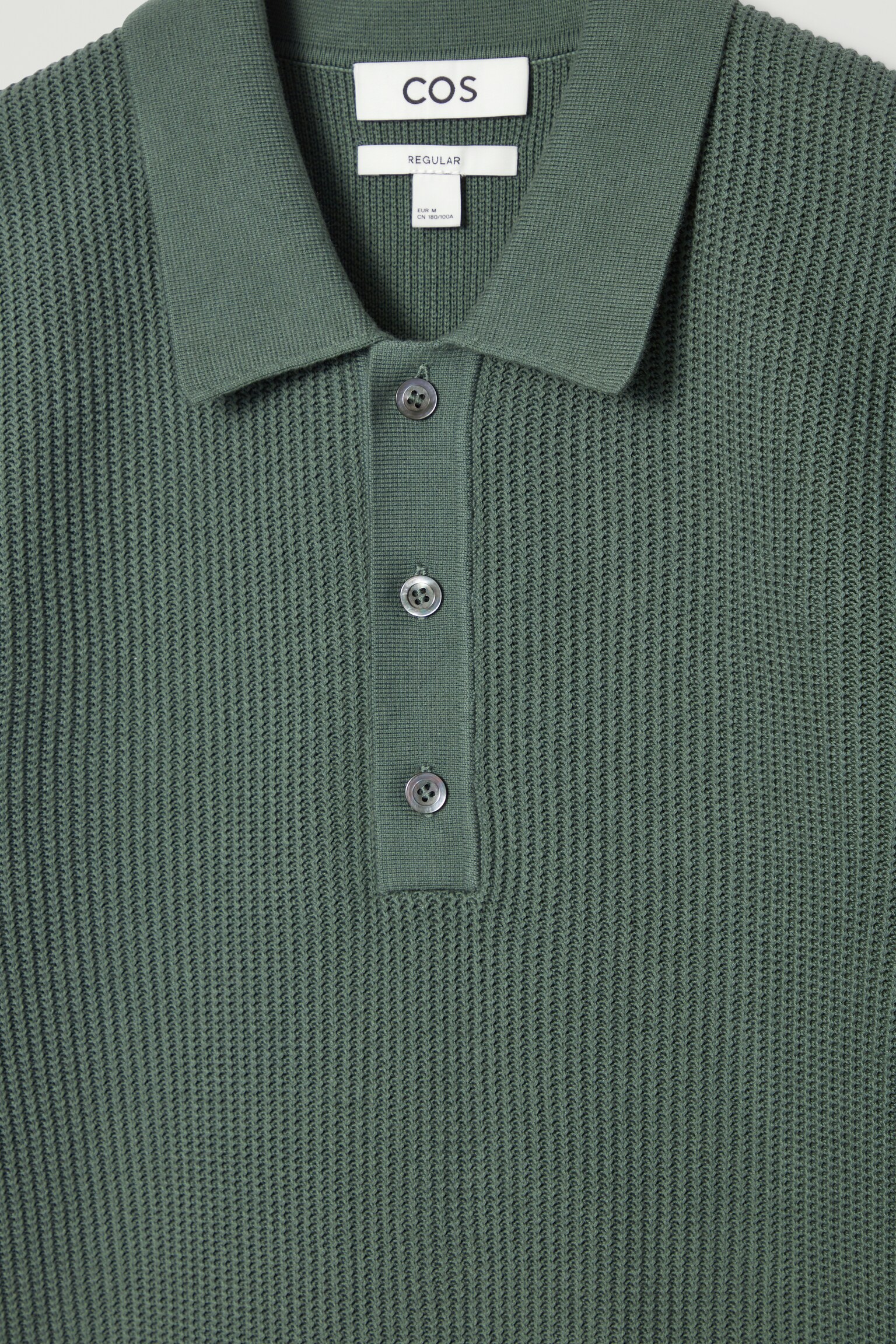 POLO EN MAILLE TEXTURÉE - VERT - 2