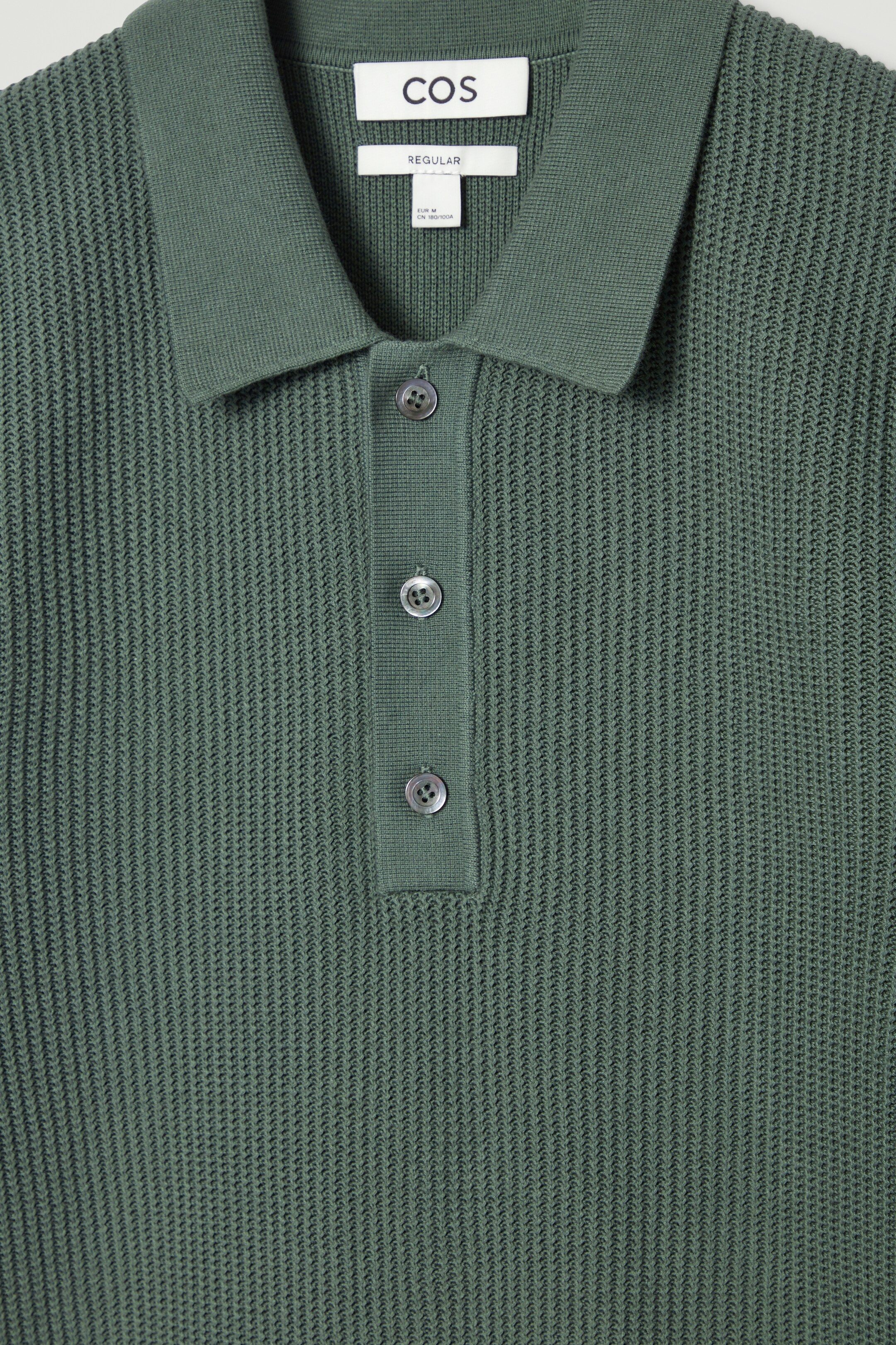 Agrandir l'image: POLO EN MAILLE TEXTURÉE - VERT - HOMME | H&M CH 2