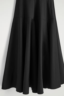 PIMA COTTON HALTERNECK DRESS — BLACK 1