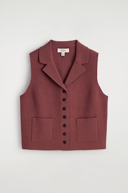 BOUCLÉ-KNIT WAISTCOAT — RUST 7