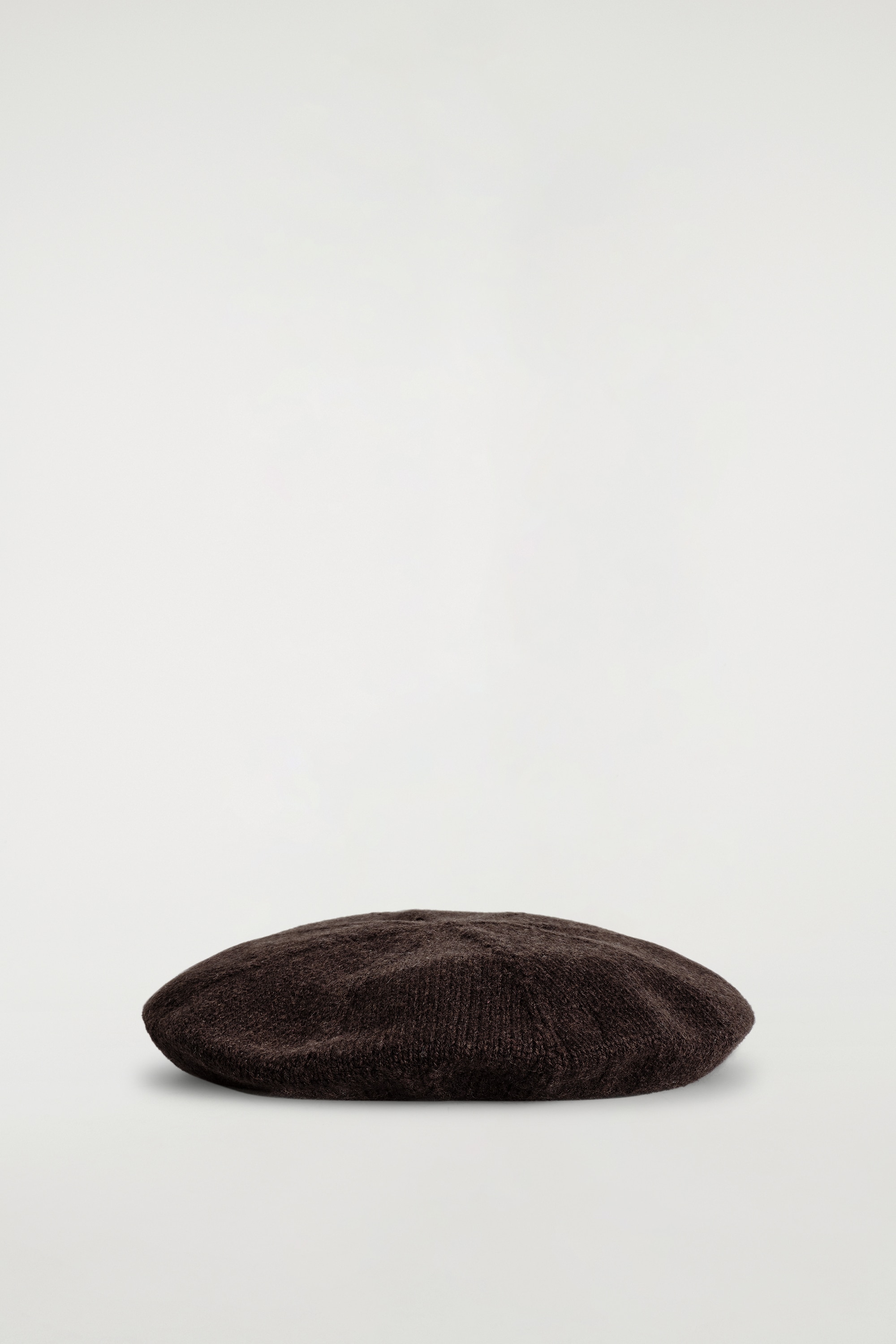 Beret i ull- og yak-blanding - Mørkebrun/BEIGE