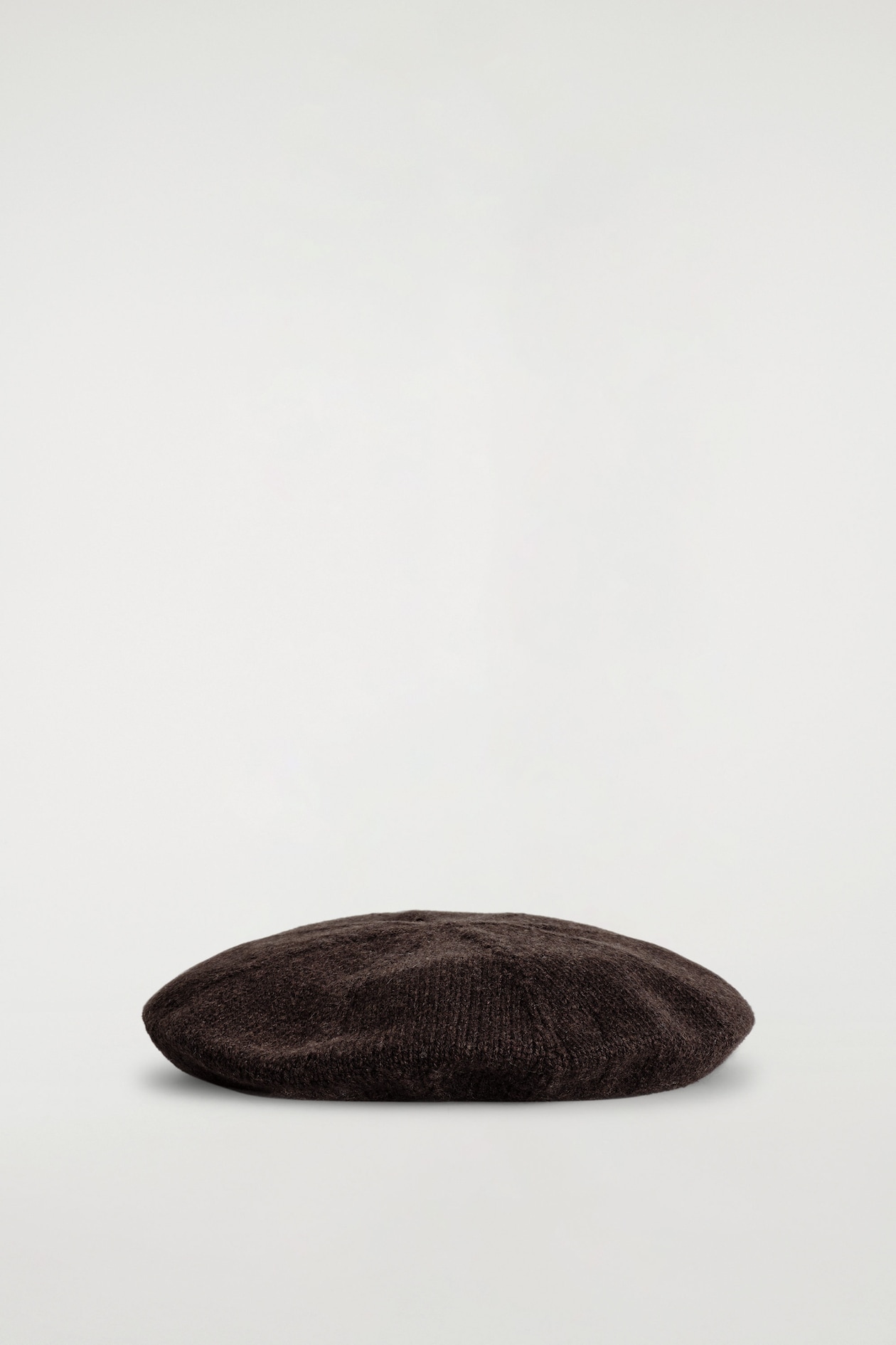 WOOL-YAK BERET — DARK BROWN