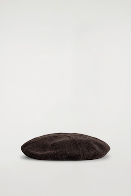 WOOL-YAK BERET — DARK BROWN 4
