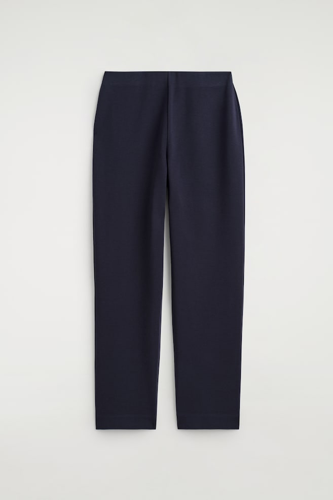 HOSE AUS JERSEY MIT GERADEM BEIN - NAVYBLAU - 1