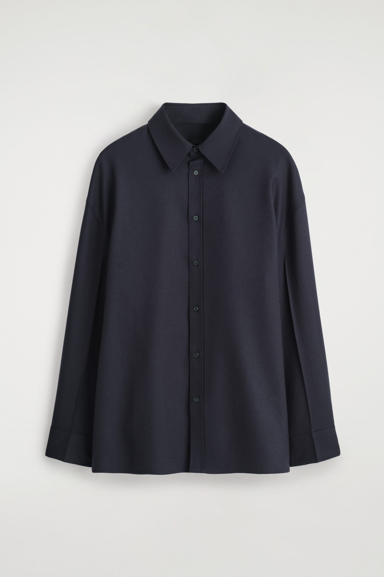 WOOL-FLANNEL SHIRT — MIDNIGHT