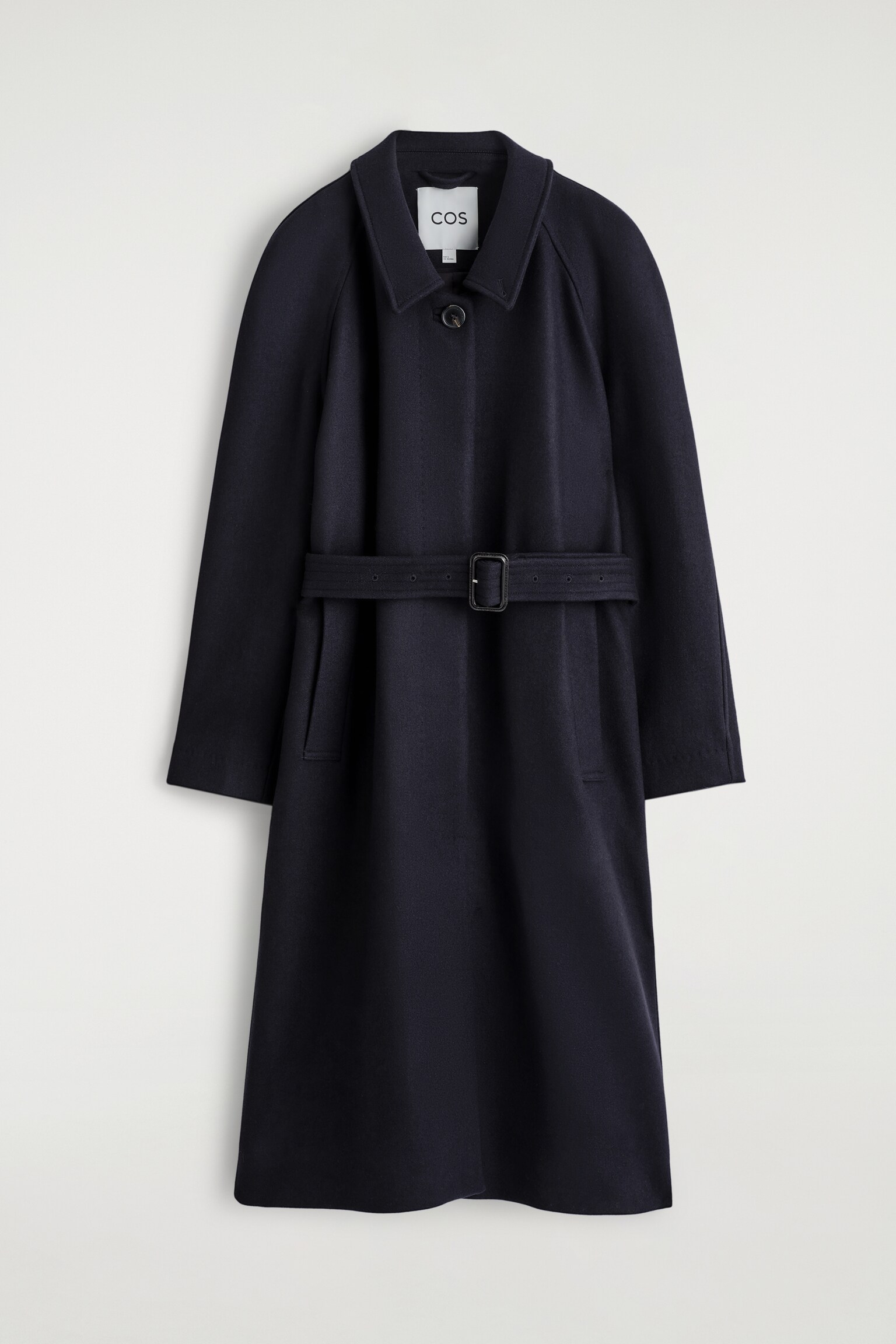 TRENCH-COAT EN LAINE MÉLANGÉE - BLEU MARINE - 2