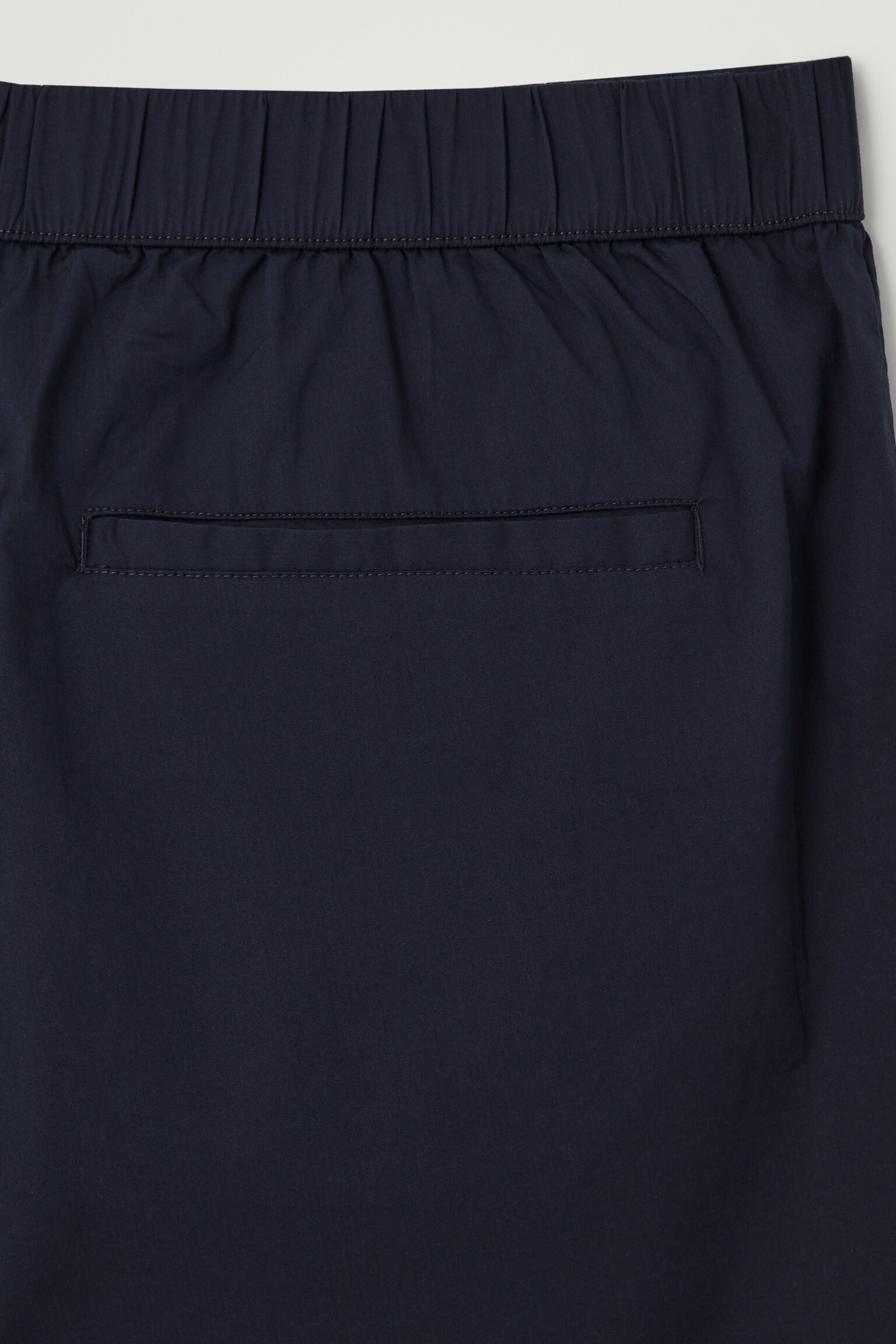 SHORT TAILLE ÉLASTIQUÉE EN COTON MÉLANGÉ - BLEU MARINE/BLEU CIEL/NOIR - 2