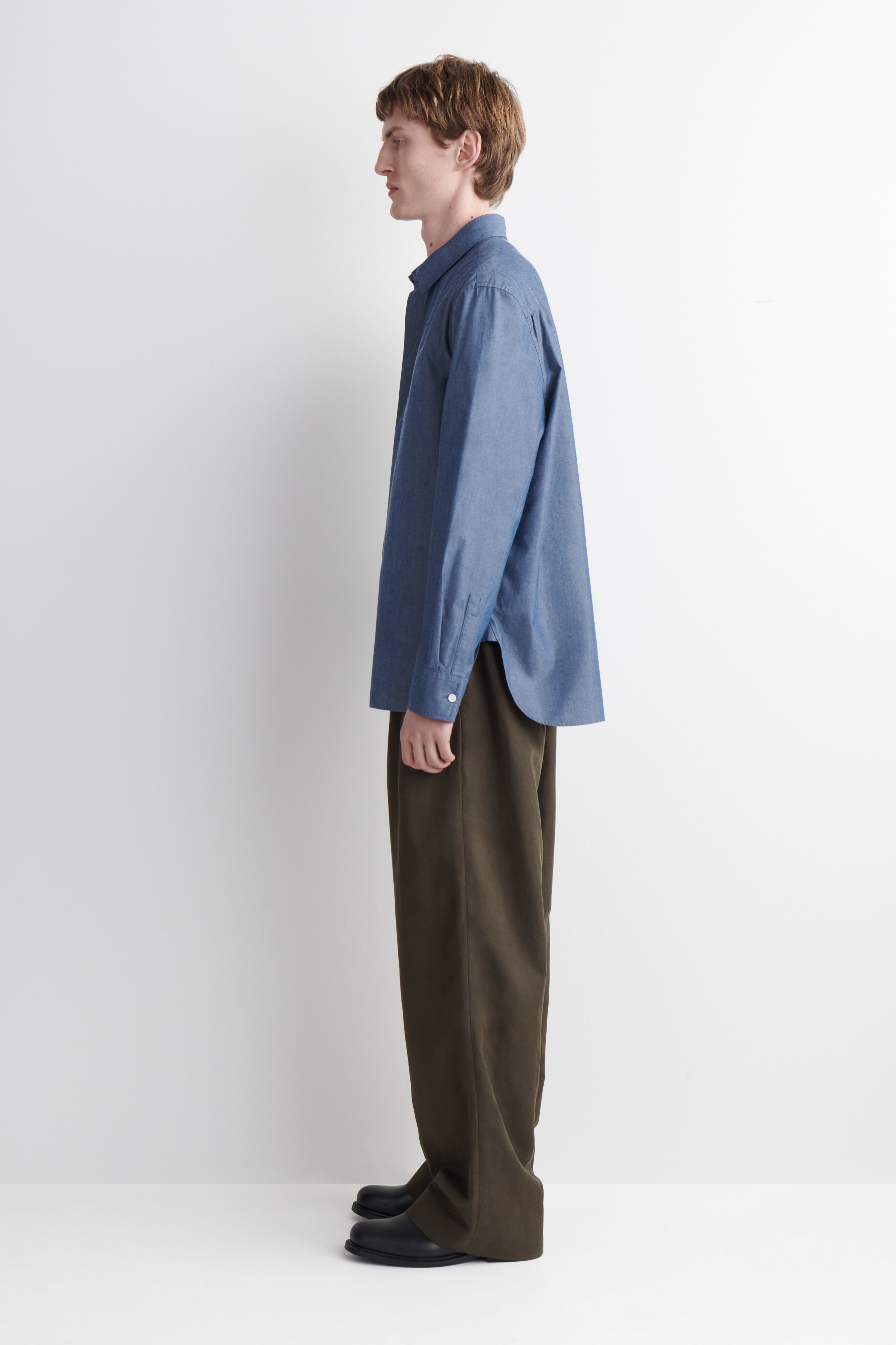 CHAMBRAY LONG-SLEEVE SHIRT