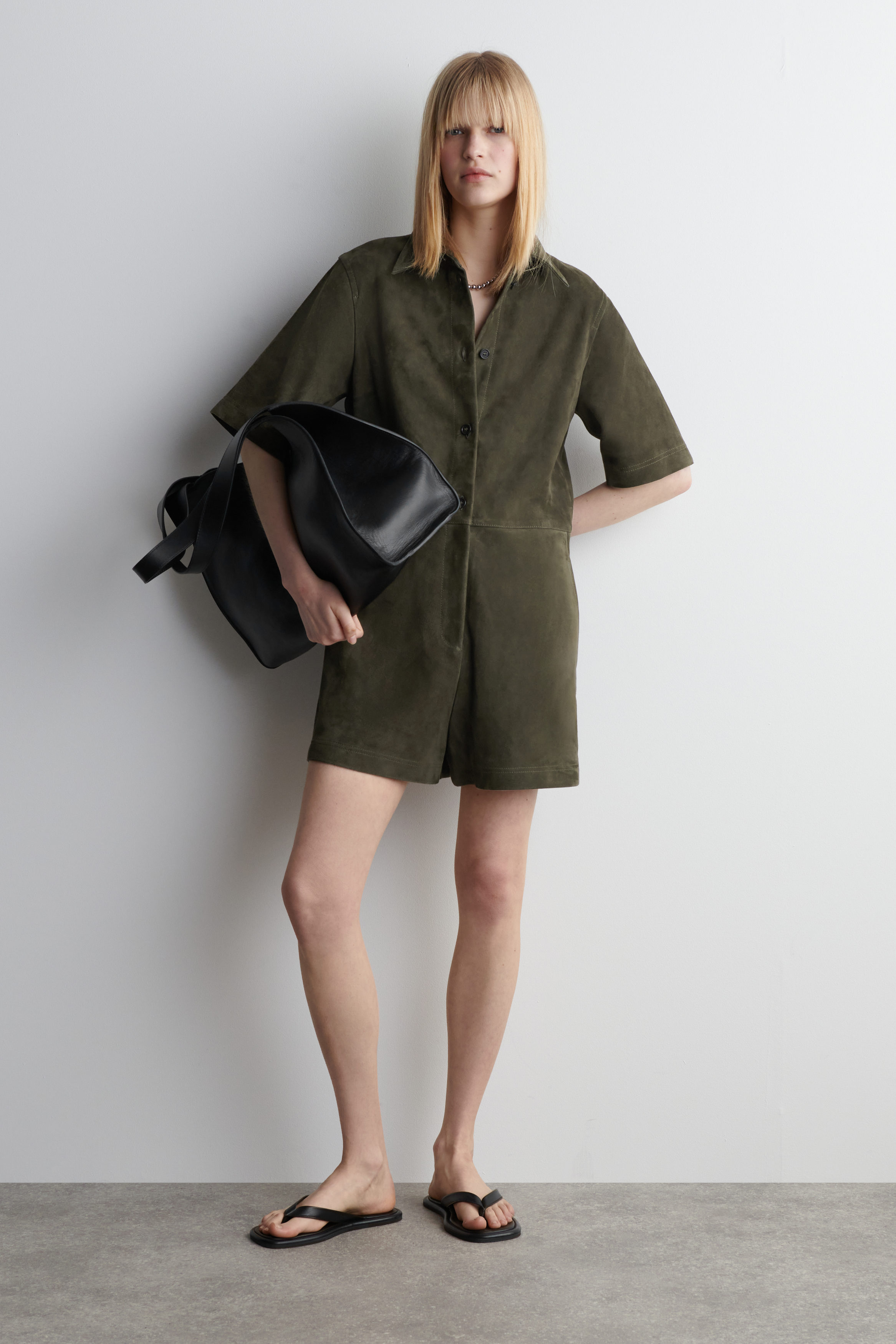 [JEMUT]★25SS★韓国人気★DOBBY SLUB BERMUDA PANTS Zip Jumpsuit in Esk – Manners London