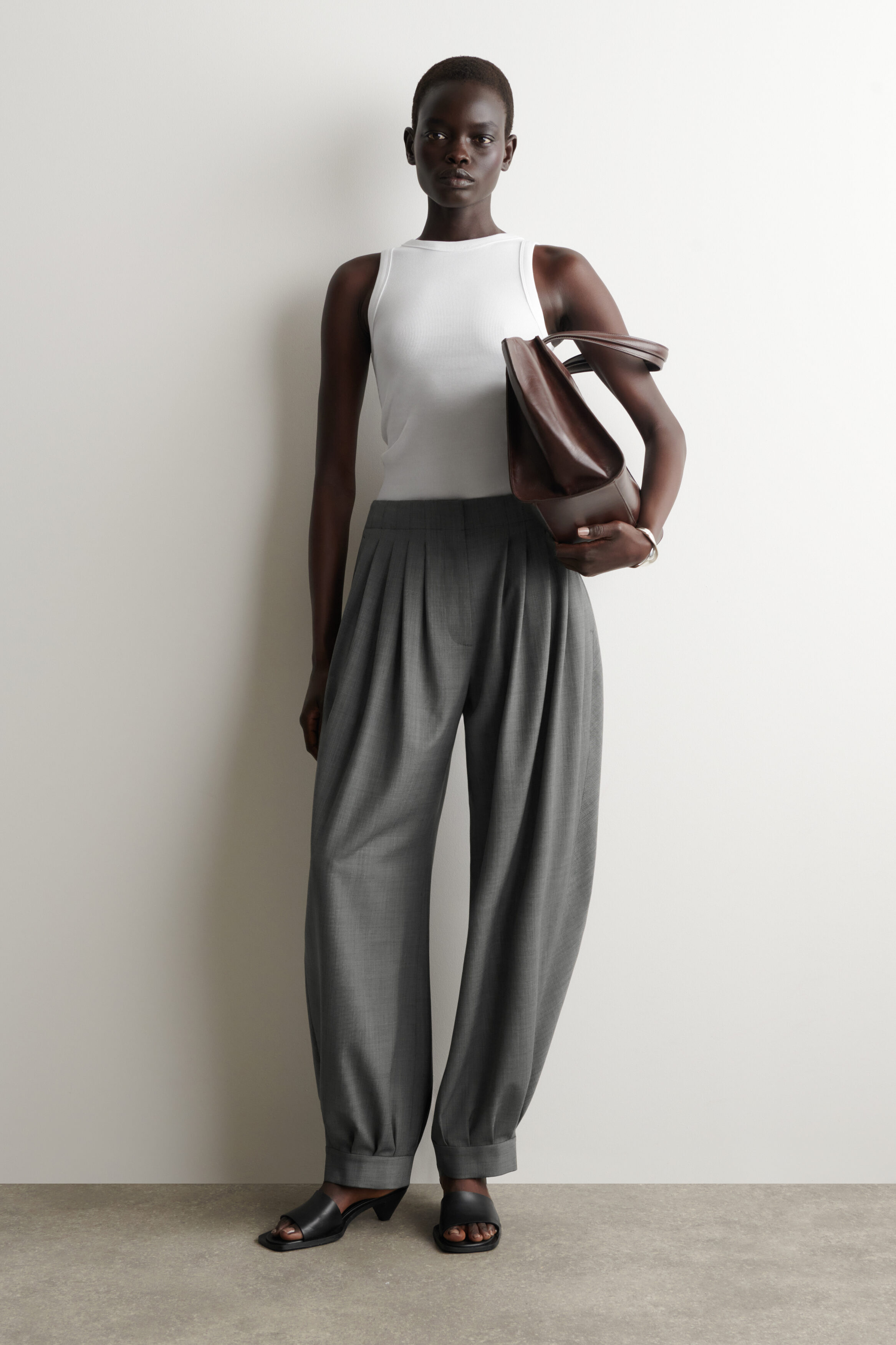 RIBBED COTTON TANK TOP - WHITE | COS US