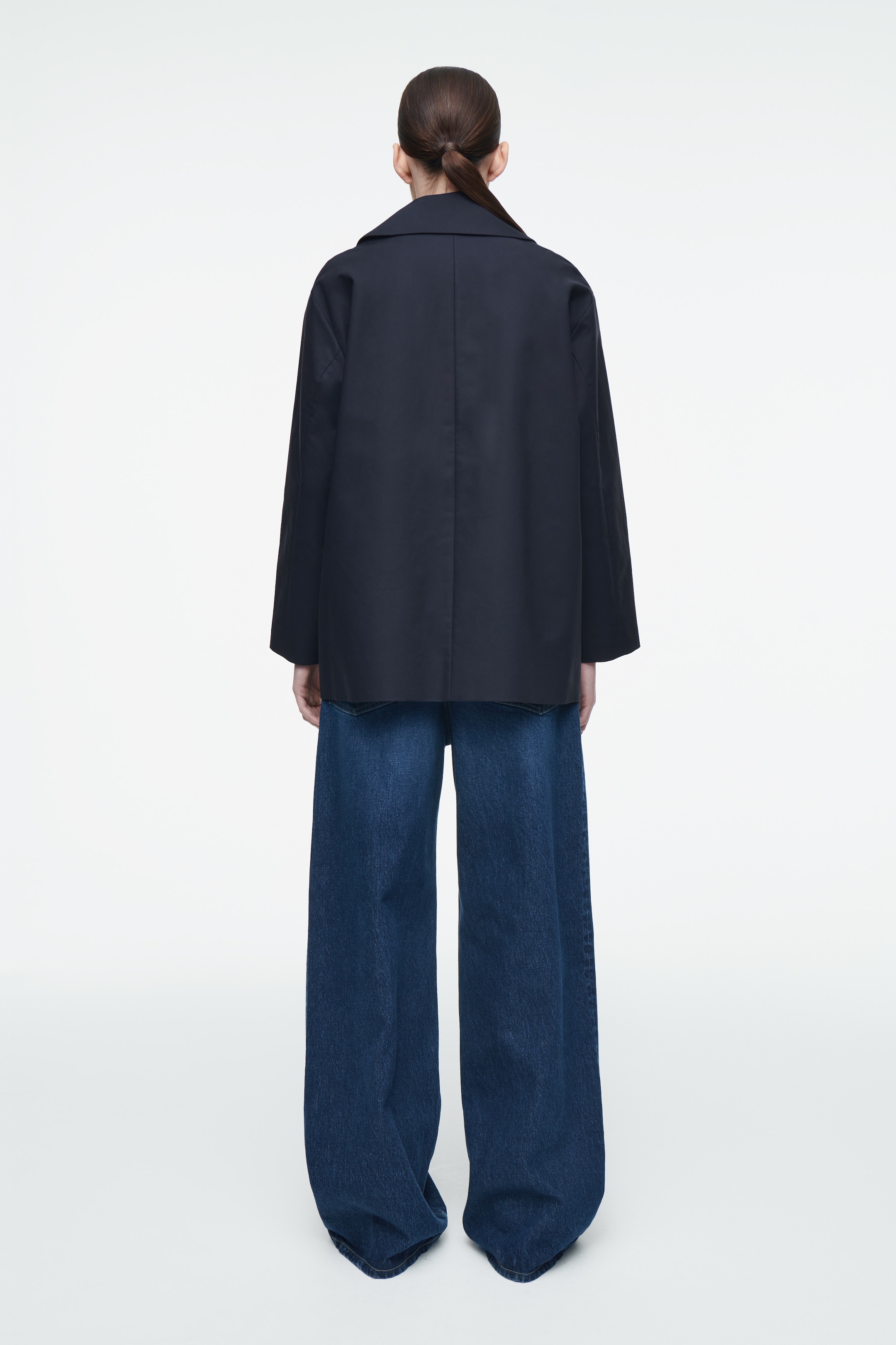 Agrandir l'image: CABAN À COL EN COTON - BLEU MARINE - FEMME | H&M FR 3