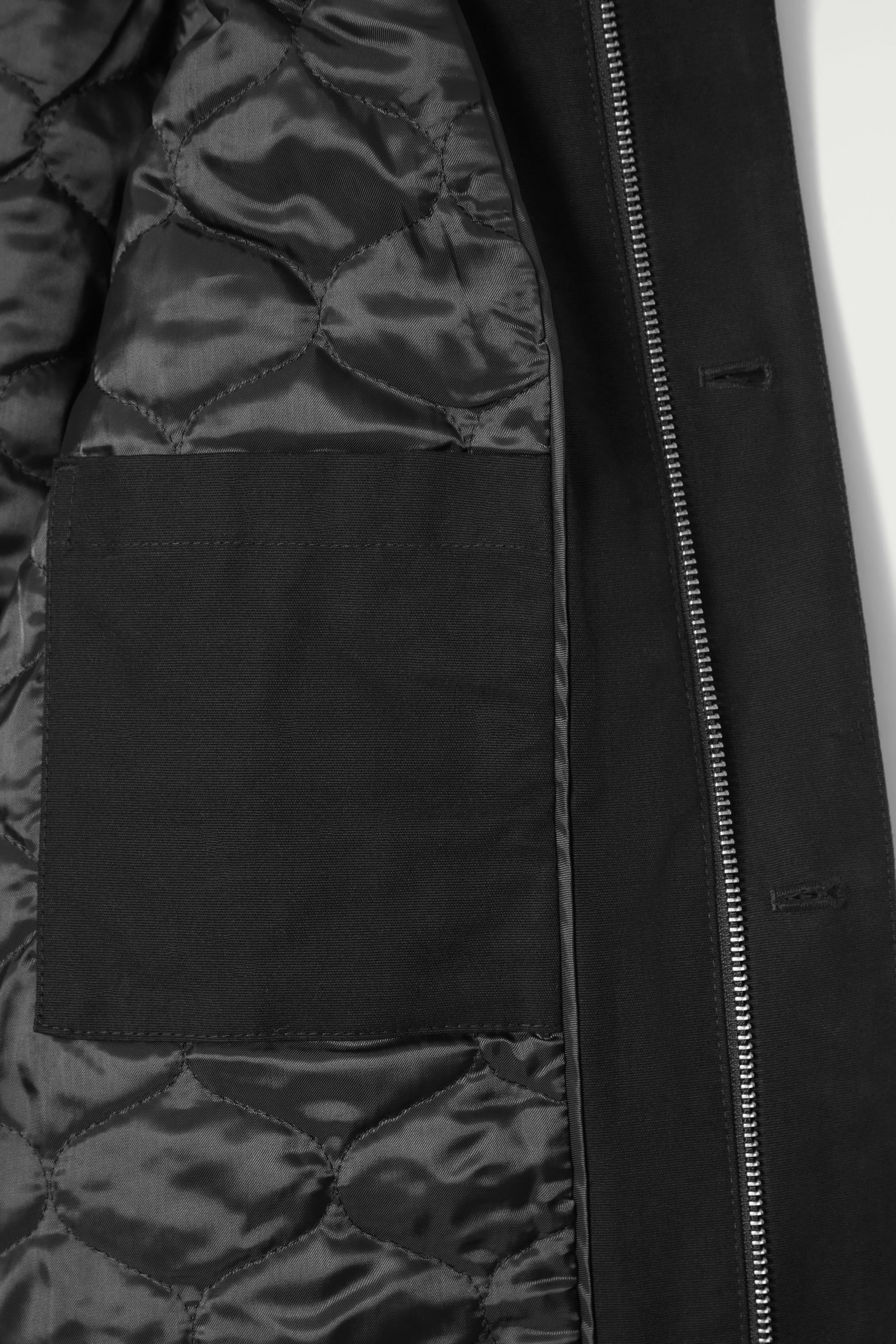 LEATHER-COLLAR FIELD JACKET