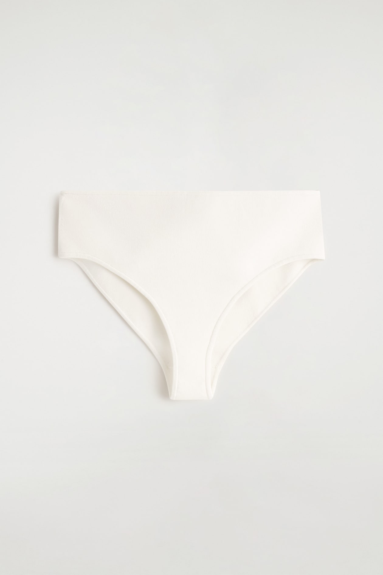 RIBBED SILK MICRO SHORTS — CHALK