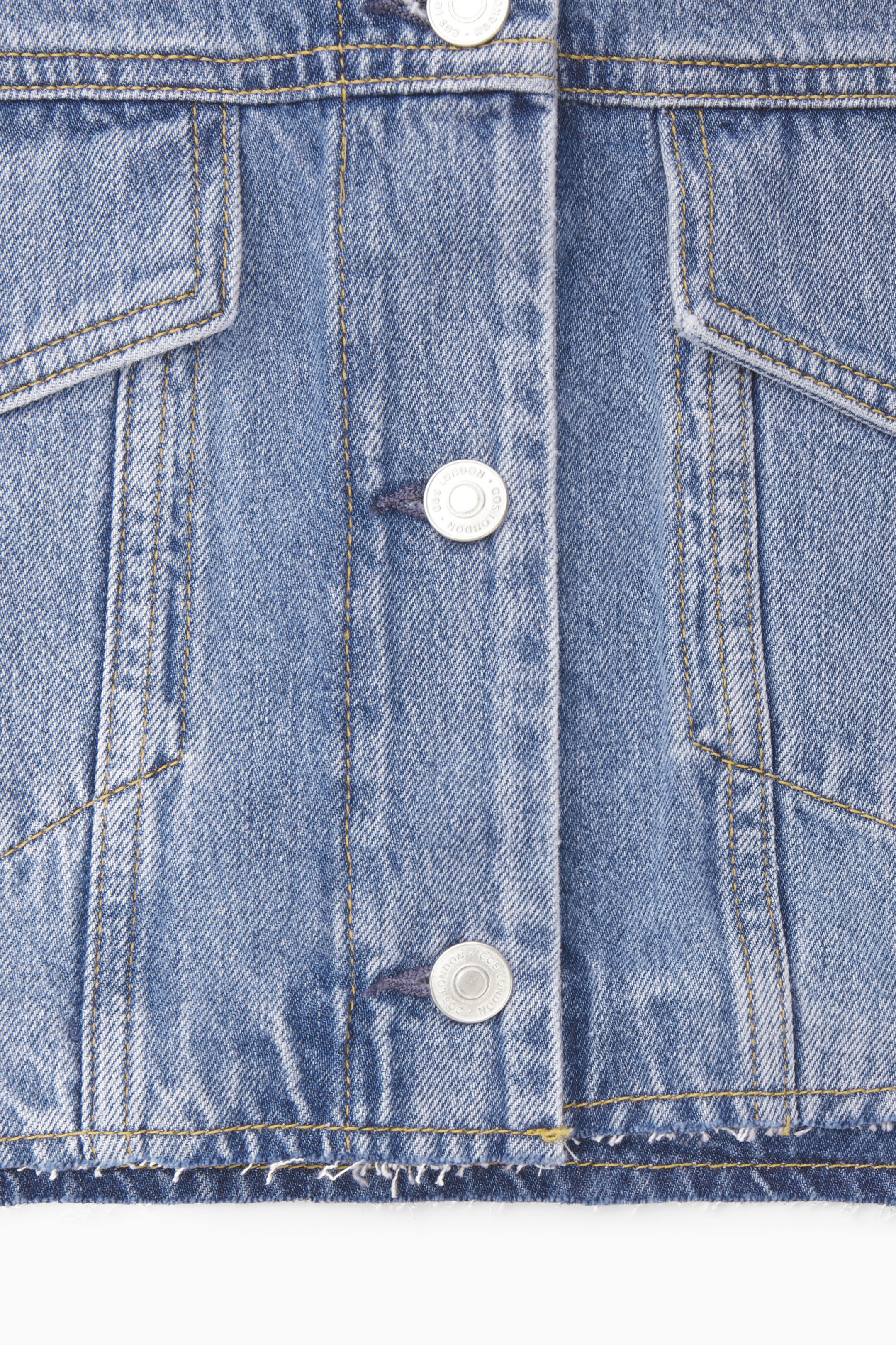 Agrandir l'image: SURCHEMISE COURTE OVERSIZE DENIM - BLEU CIEL - FEMME | H&M CH 3