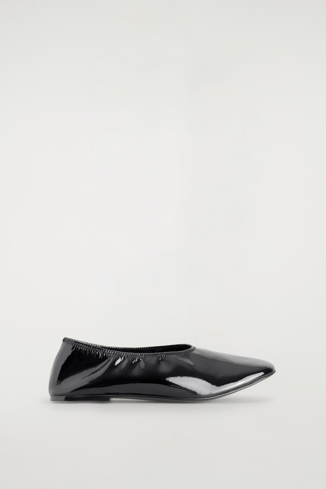 SCHLICHTE BALLERINAS AUS LEDER - SCHWARZ - 1