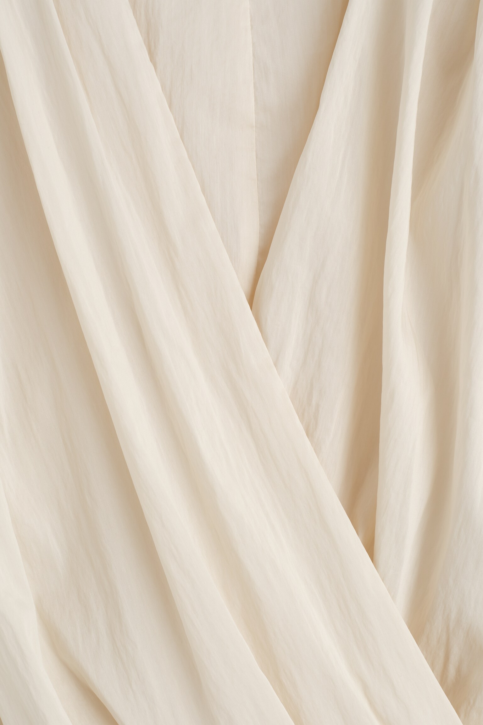 BLUSA A PORTAFOGLIO ARRICCIATA - ÉCRU/ANTRACITE - 5