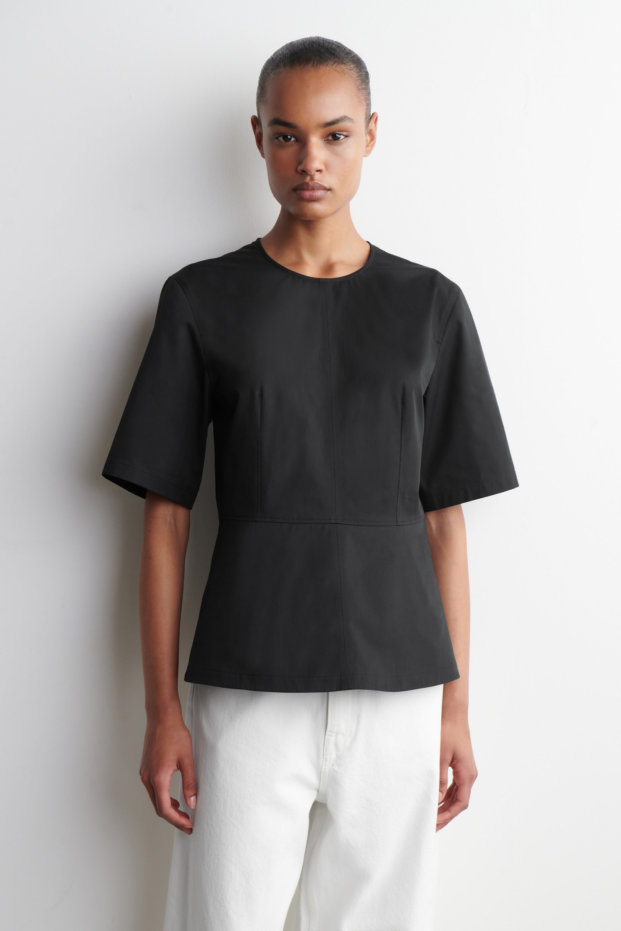 COTTON PEPLUM TOP