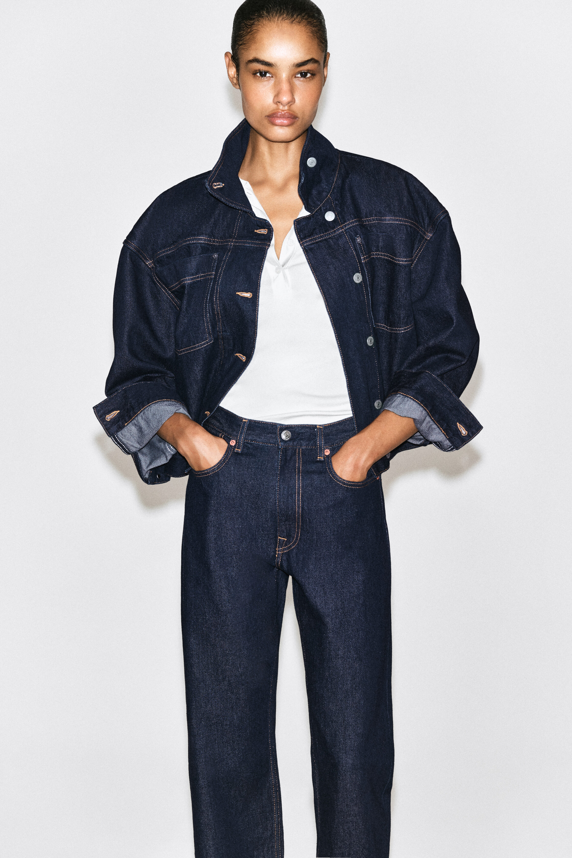 CHORD STRAIGHT-LEG JEANS - thumbnail 5