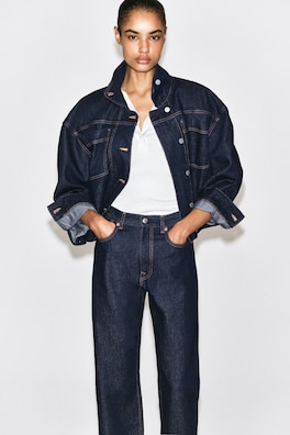 CHORD STRAIGHT-LEG JEANS — INDIGO 5