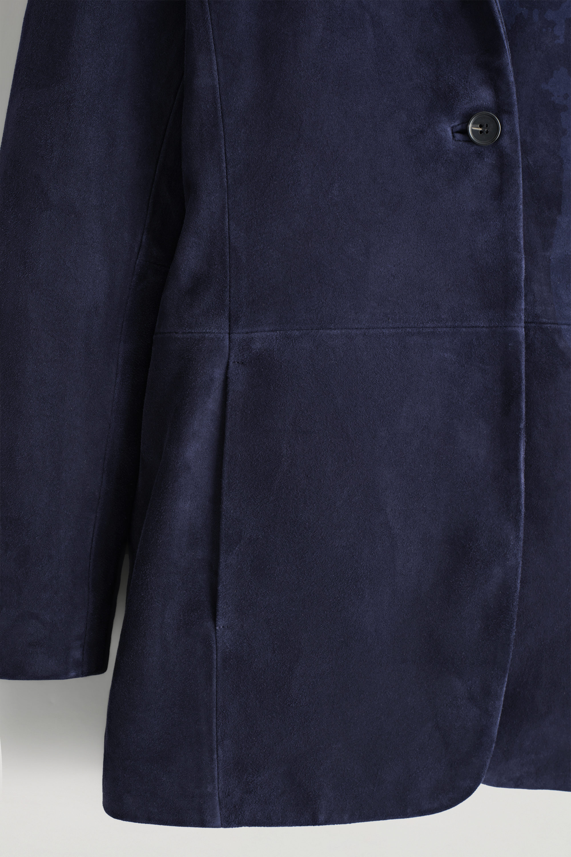 SUEDE SINGLE-BREASTED BLAZER - STEEL BLUE | COS