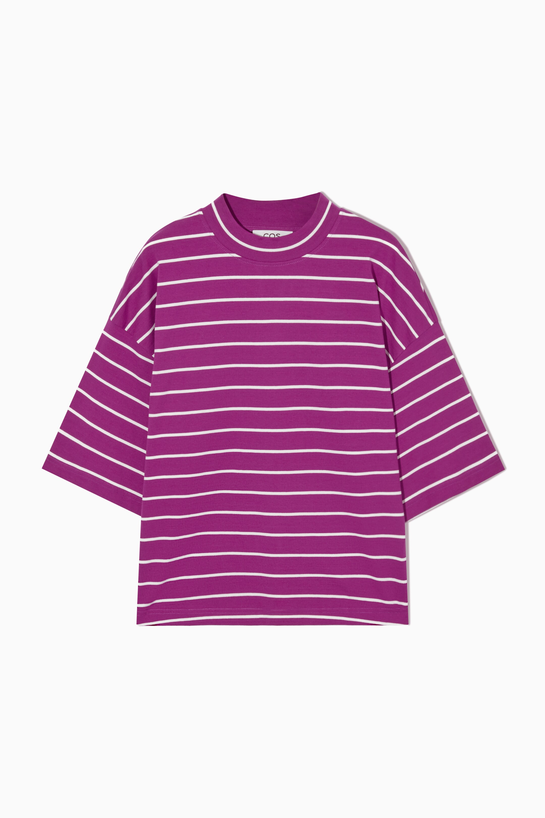 Grösseres Bild ansehen: VOLUMINÖSES OVERSIZED-T-SHIRT - VIOLETT/GESTREIFT - DAMEN | H&M CH 1