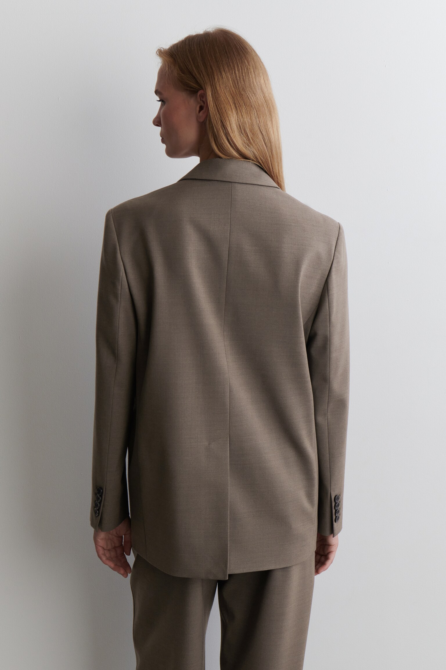 BLAZER IN MISTO LANA MERINO - MARRONE/NERO - 6
