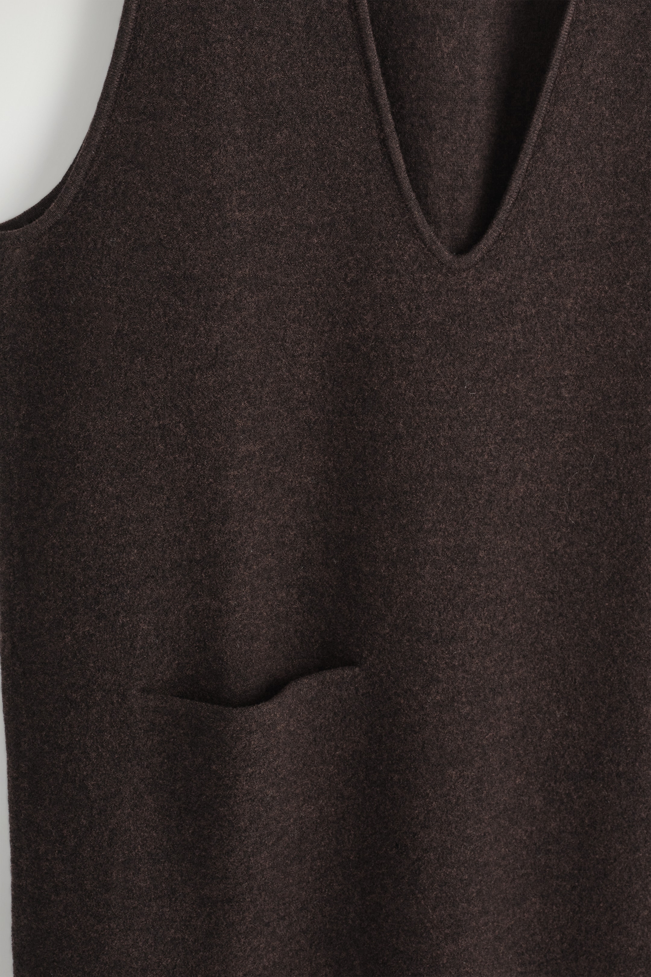 Agrandir l'image: ROBE MIDI EN LAINE BOUILLIE - BRUN FONCÉ - FEMME | H&M FR 7
