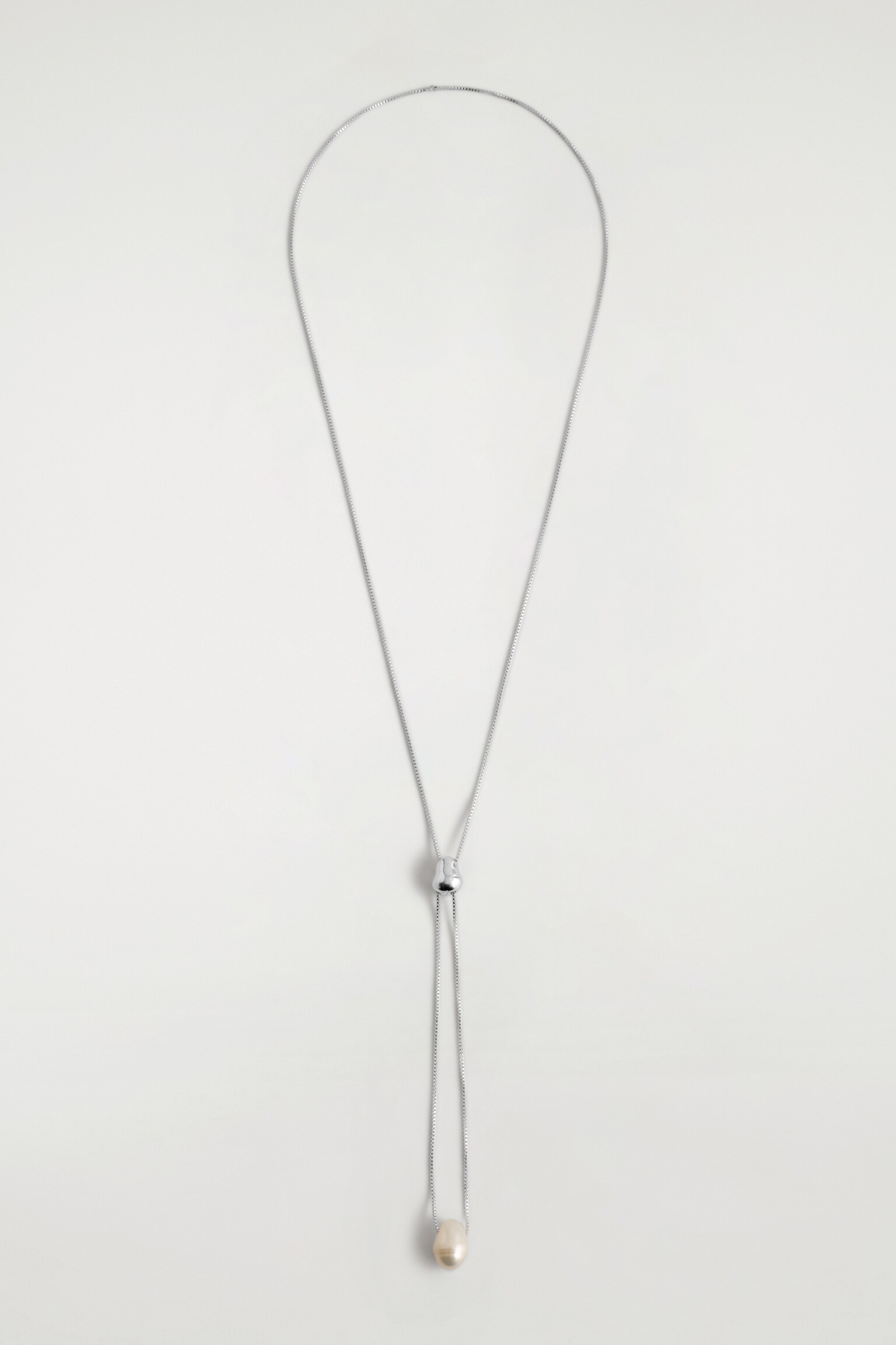 COLLANA CON PERLE D'ACQUA DOLCE - ARGENTO - 2