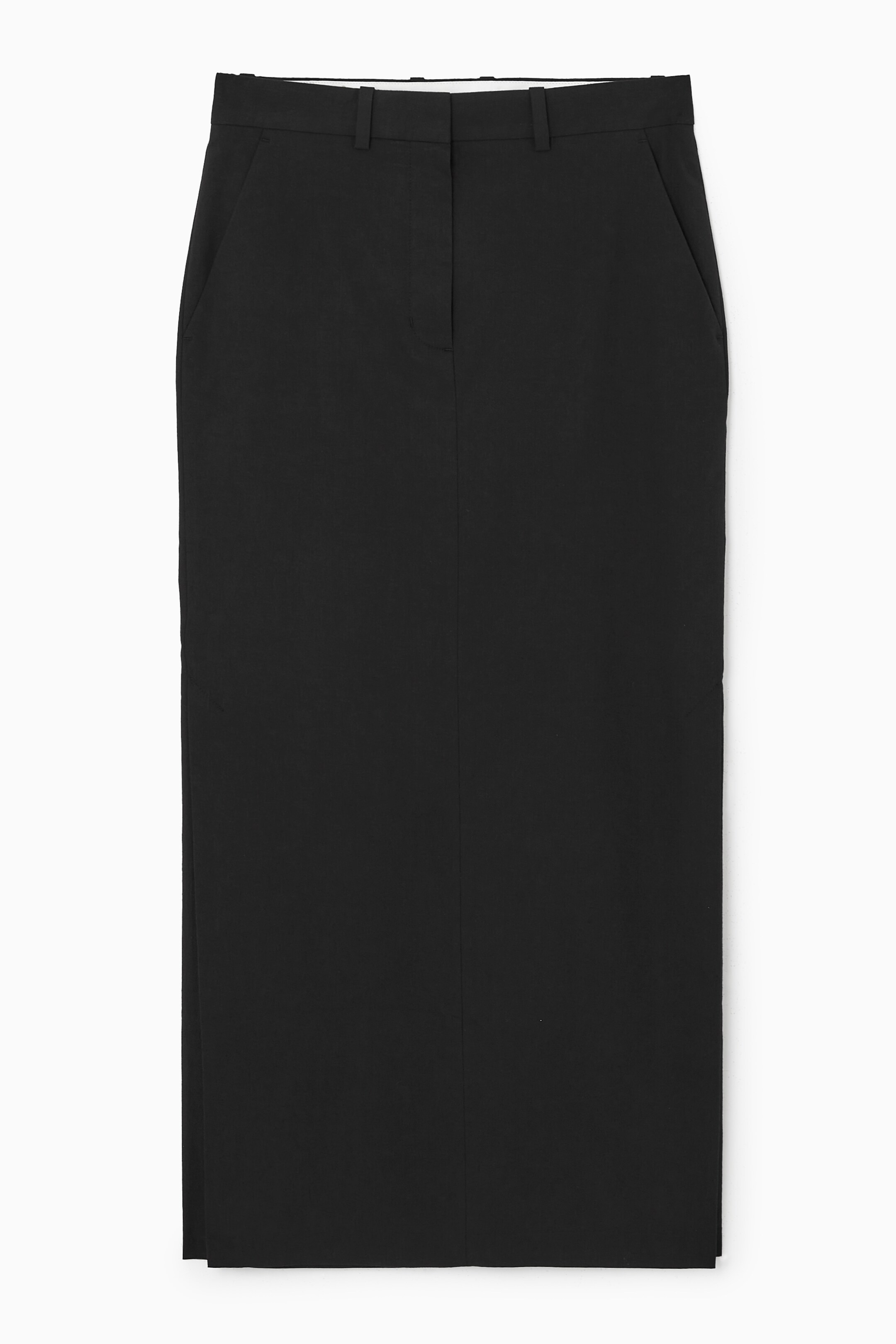 Ingrandisci l'immagine: TAILORED LINEN-BLEND MAXI SKIRT - BLACK - DONNA | H&M CH 1