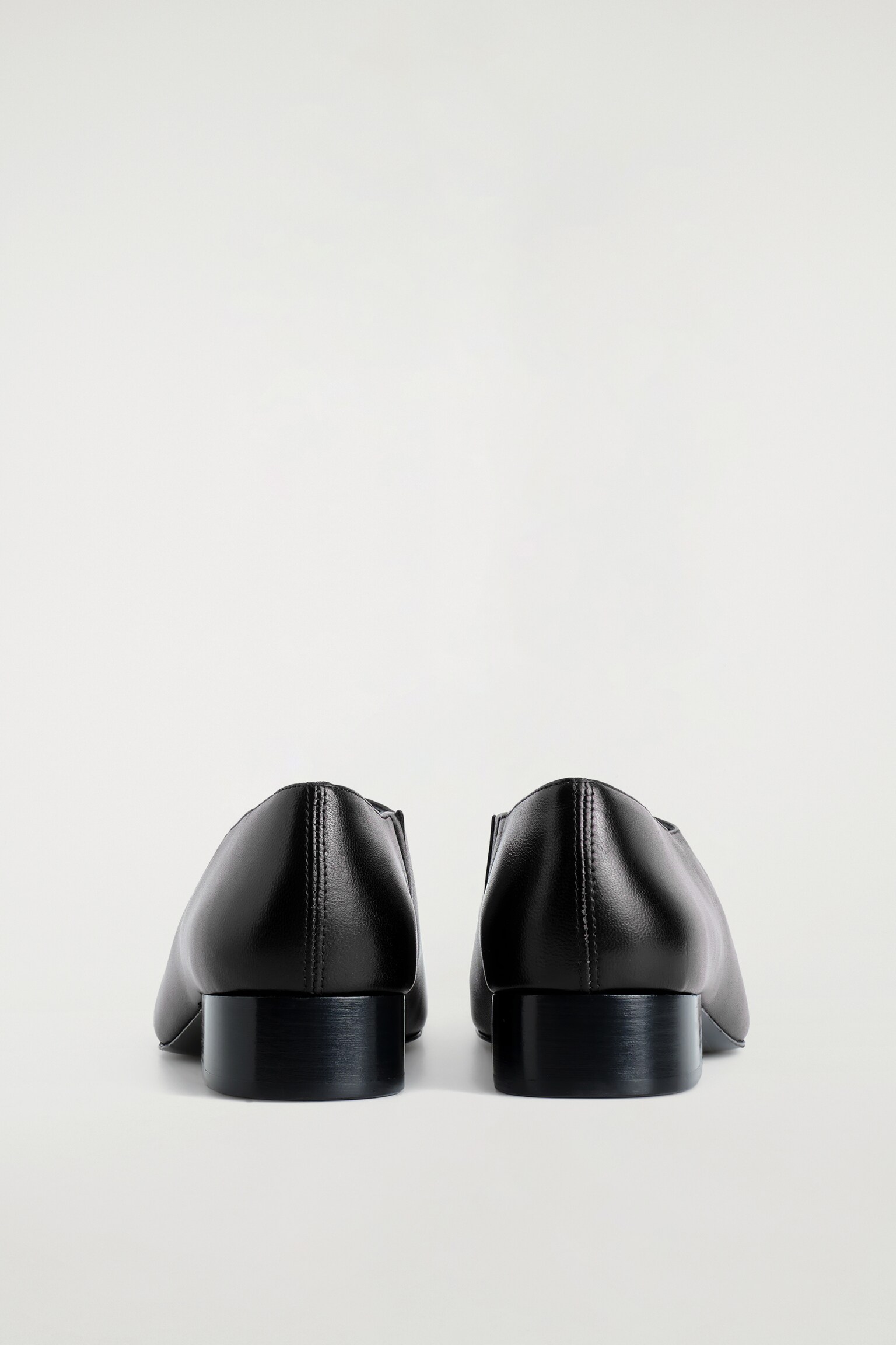 SQUARE-TOE LEATHER HEELED SHOES - BLACK/DARK RED - 6